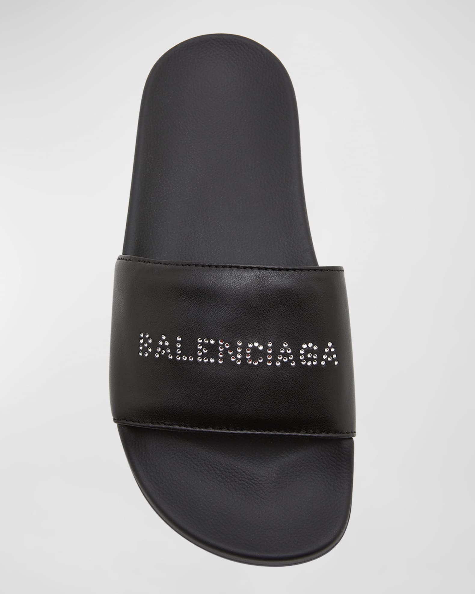 Balenciaga Pool Slide Sandal With Rhinestones | Neiman Marcus