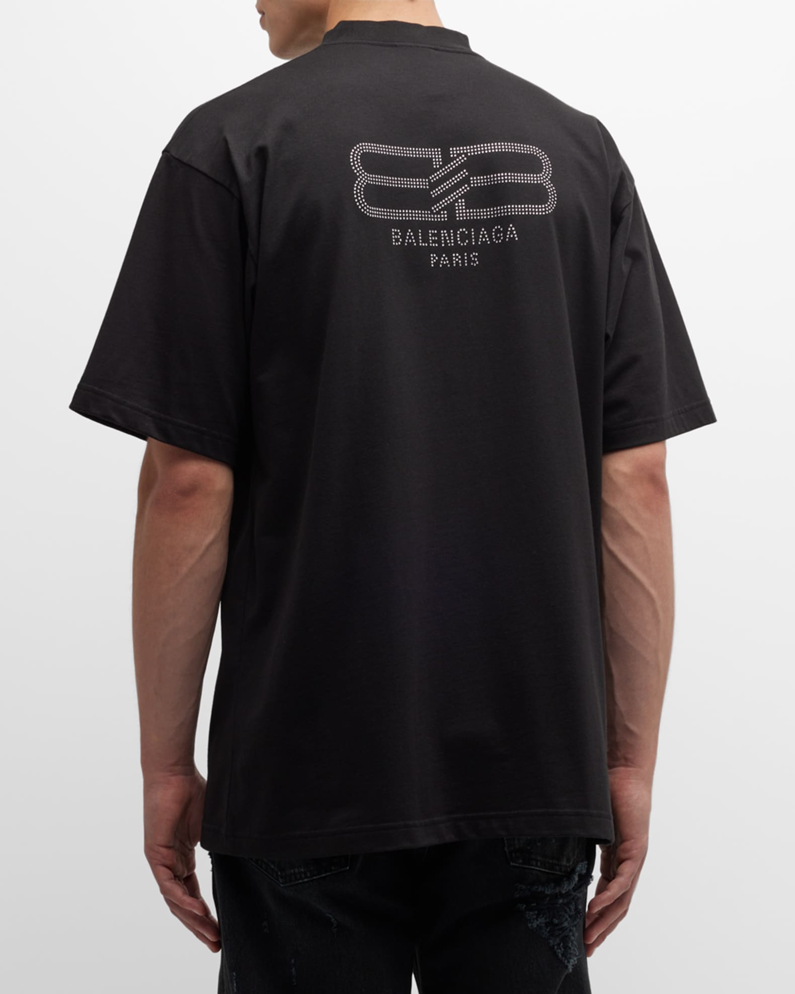 Balenciaga BB Paris Strass T Shirt Medium Fit | Neiman Marcus