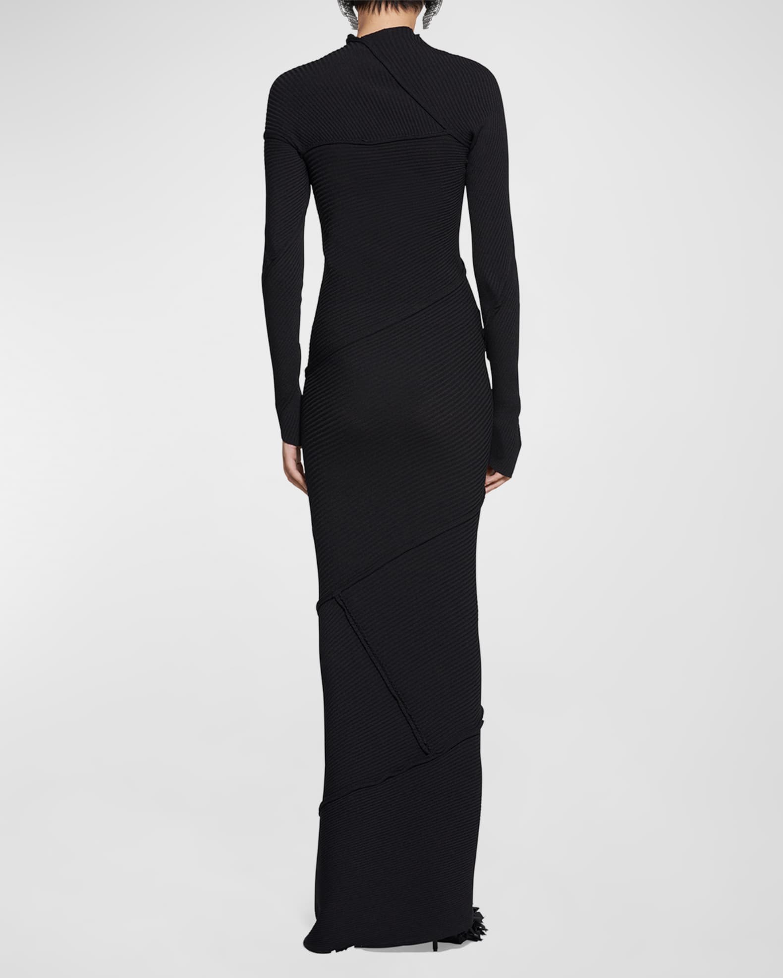 Balenciaga Spiral Ribbed Maxi Dress | Neiman Marcus