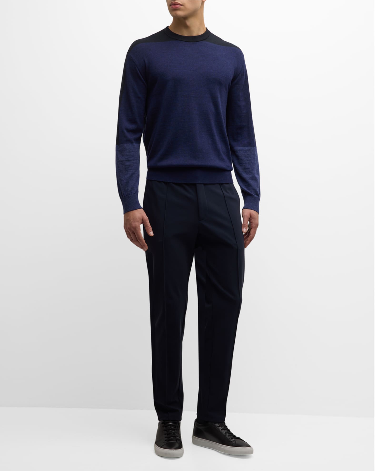 Angel Blue Color Block Crewneck (S-M)