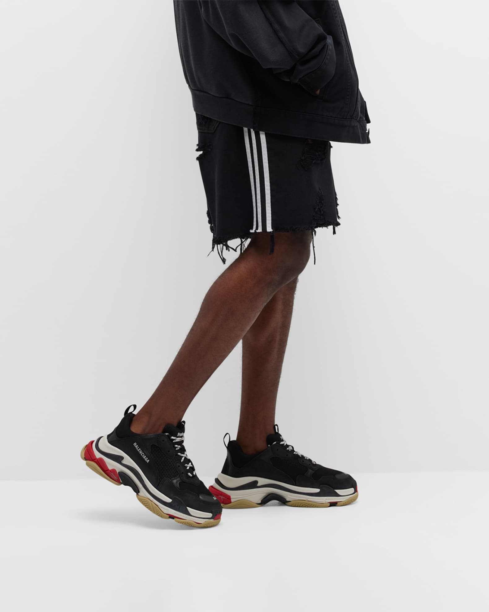 Men's Triple S Mesh Leather Sneakers 1