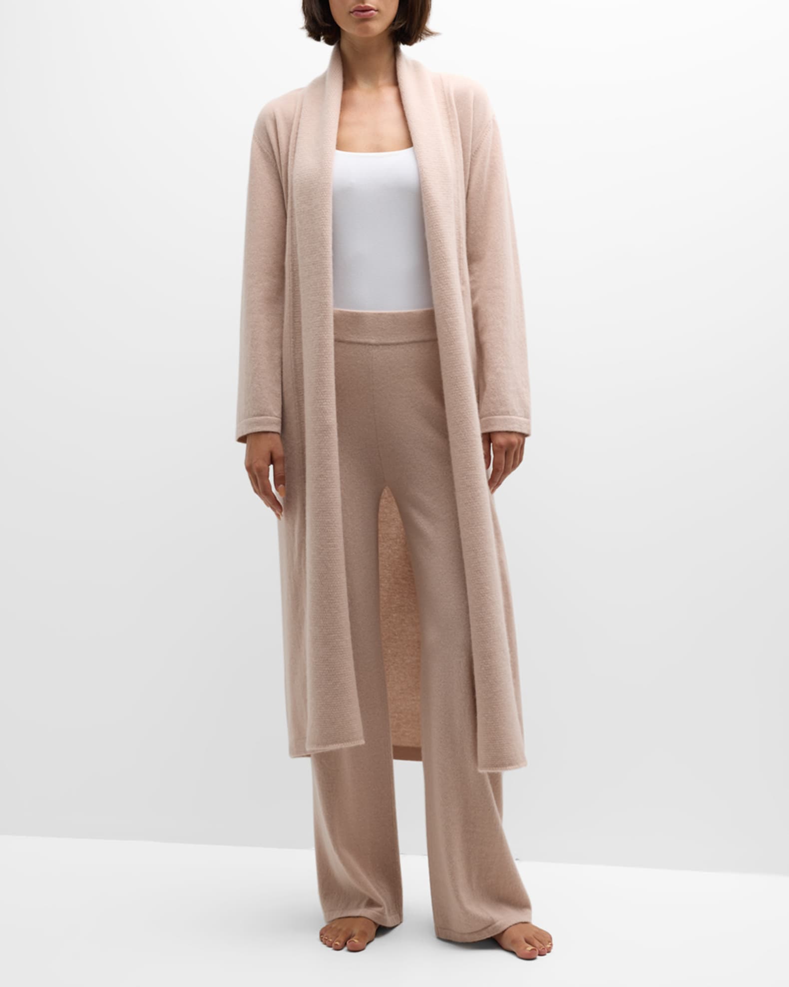 Neiman Marcus Cashmere Collection Cashmere ShawlCollar Robe Neiman