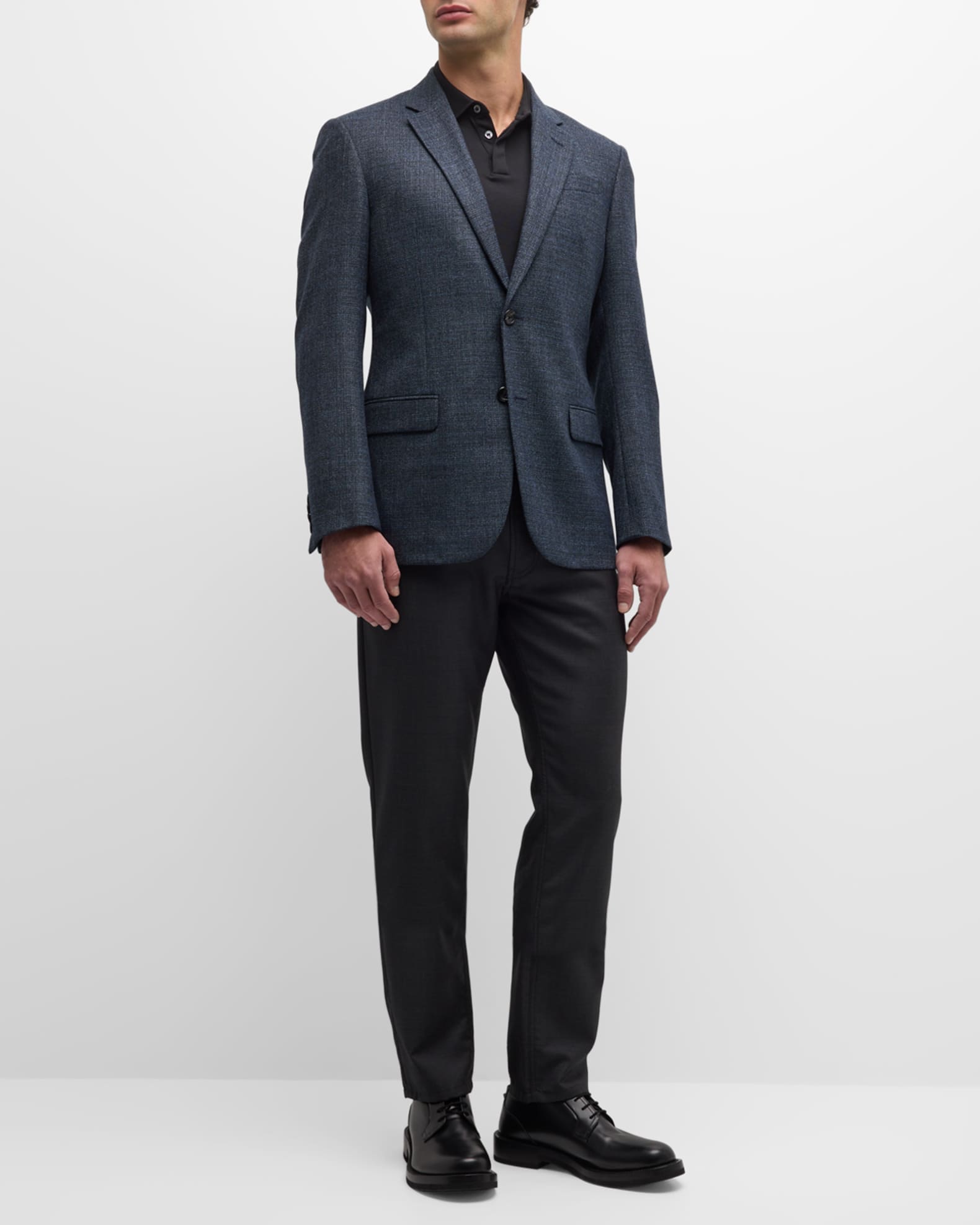 Emporio Armani Men's Textured Wool Dinner Jacket | Neiman Marcus