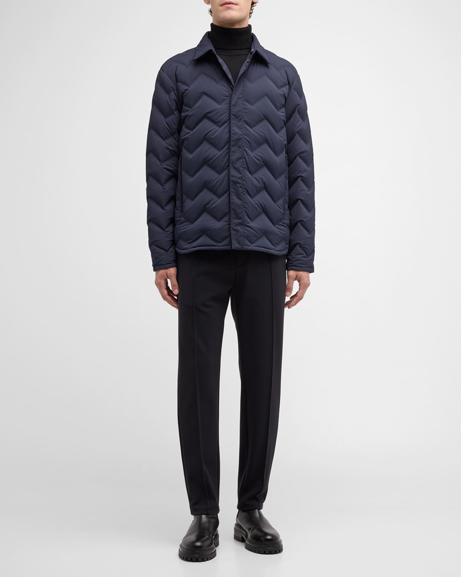 Men s Zigzag Quilted Down Jacket