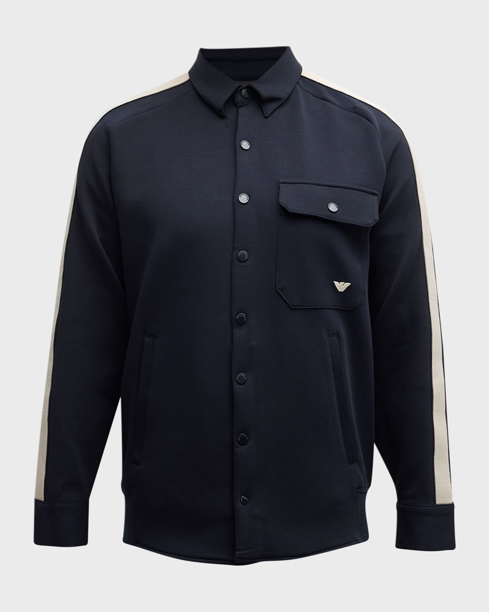 Emporio Armani Navy Blue Sweatshirt with Buttons