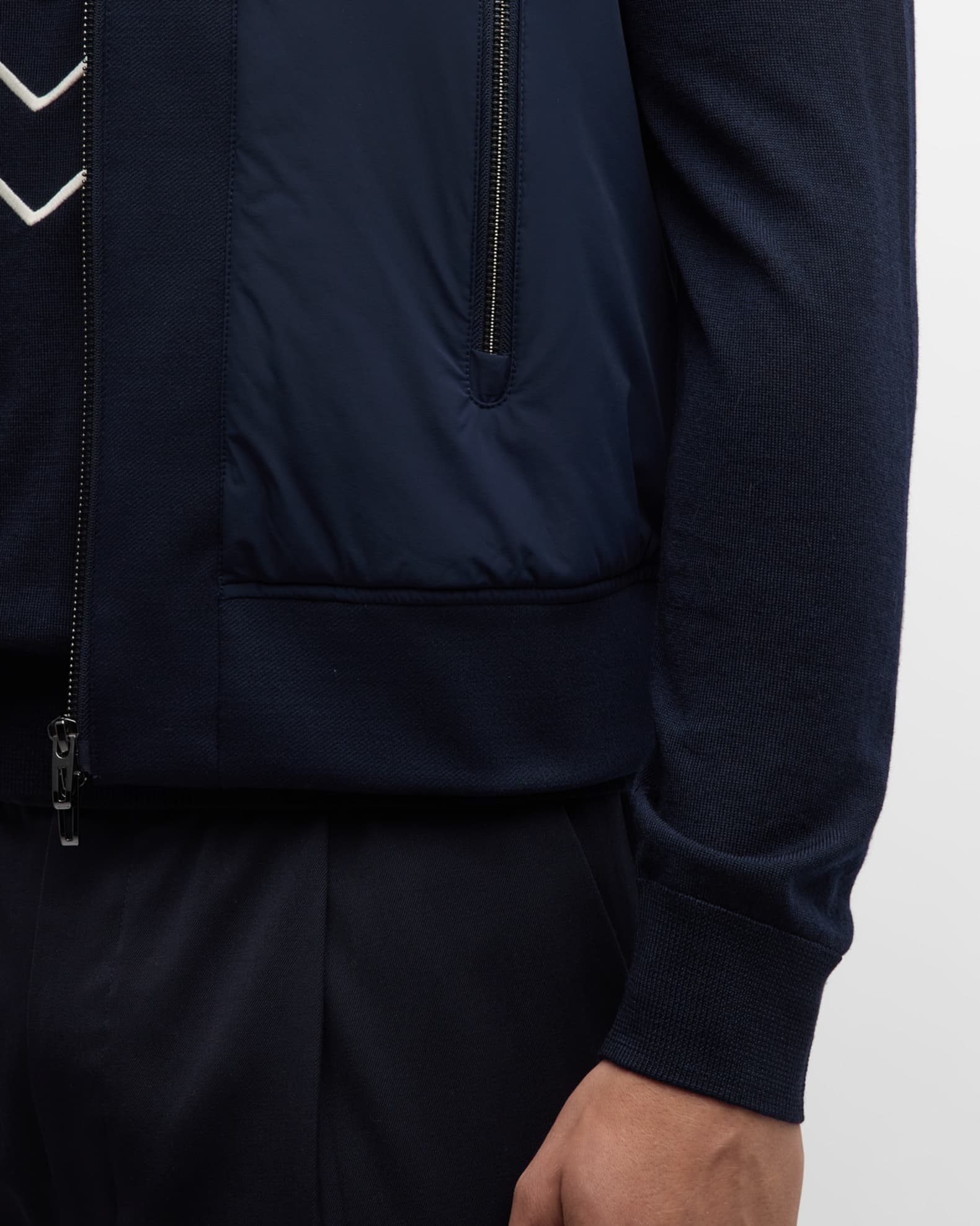 Emporio Armani Men's Solid Wool-Blend Zip Vest | Neiman Marcus