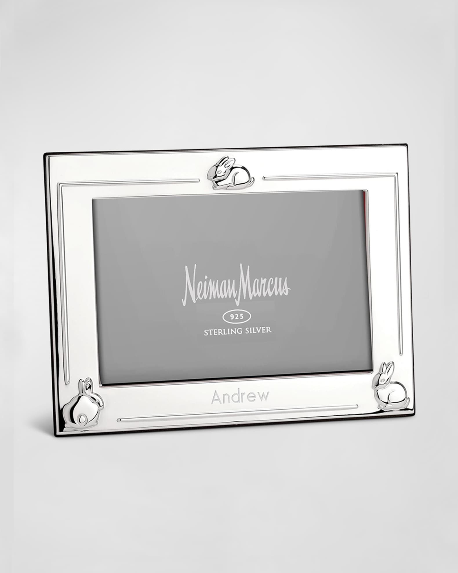Personalized Bunny Sterling Silver Frame 1