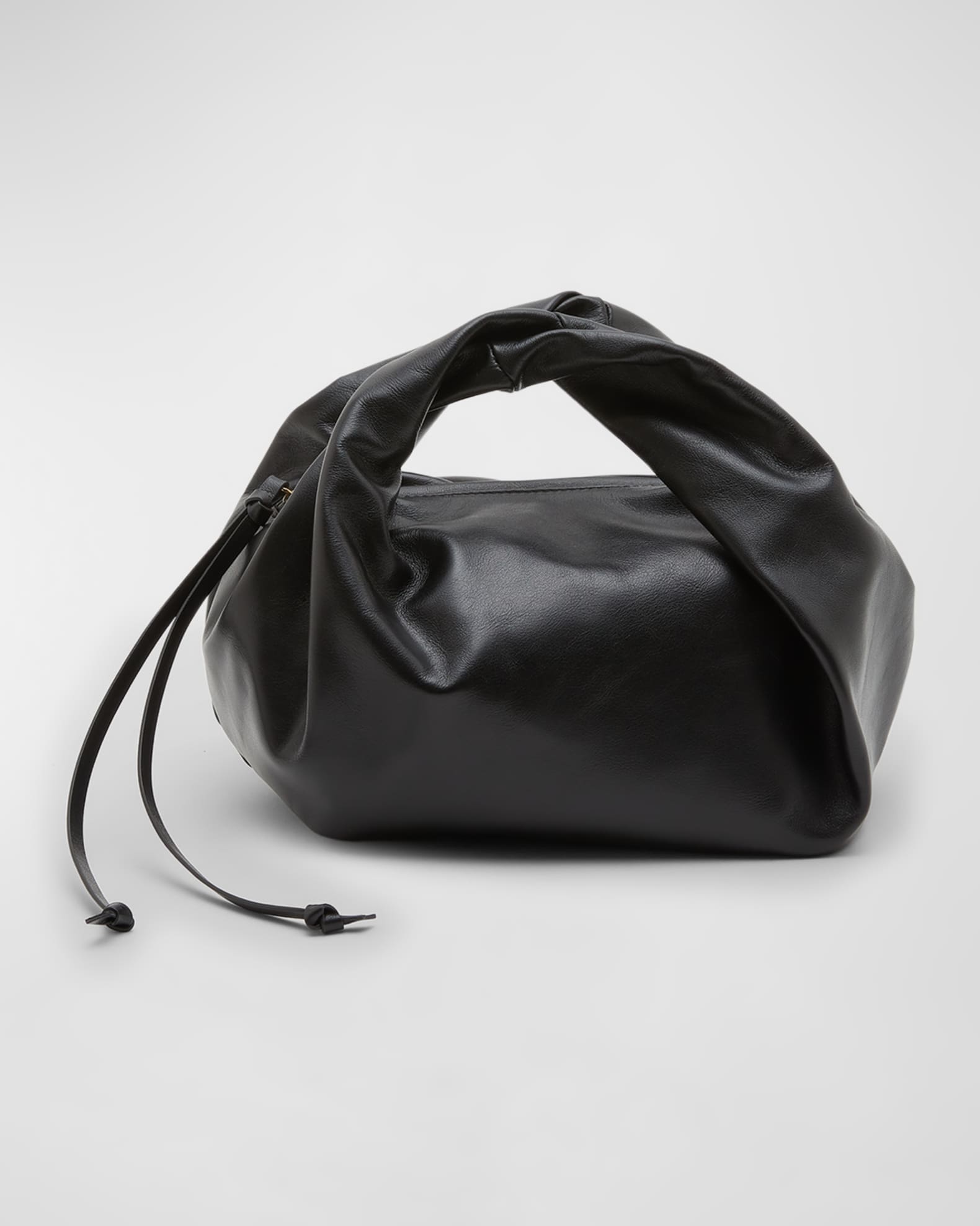 Dries Van Noten Leather Twist Top Handle Bag