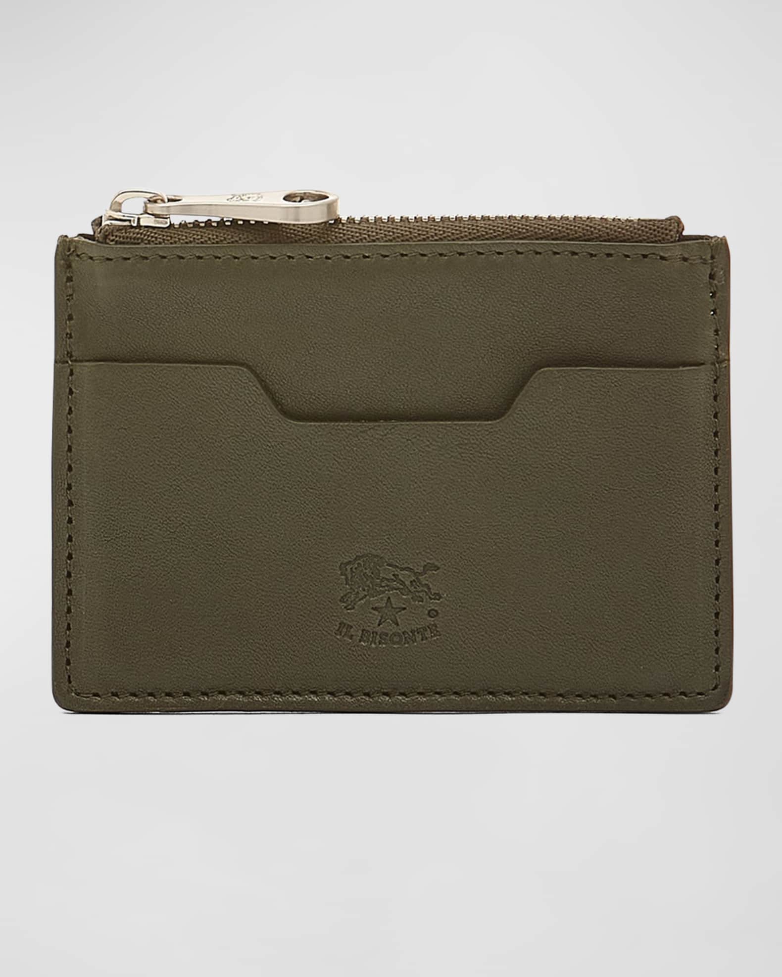 Il Bisonte Men's Cestello Leather Zip Card Case | Neiman Marcus