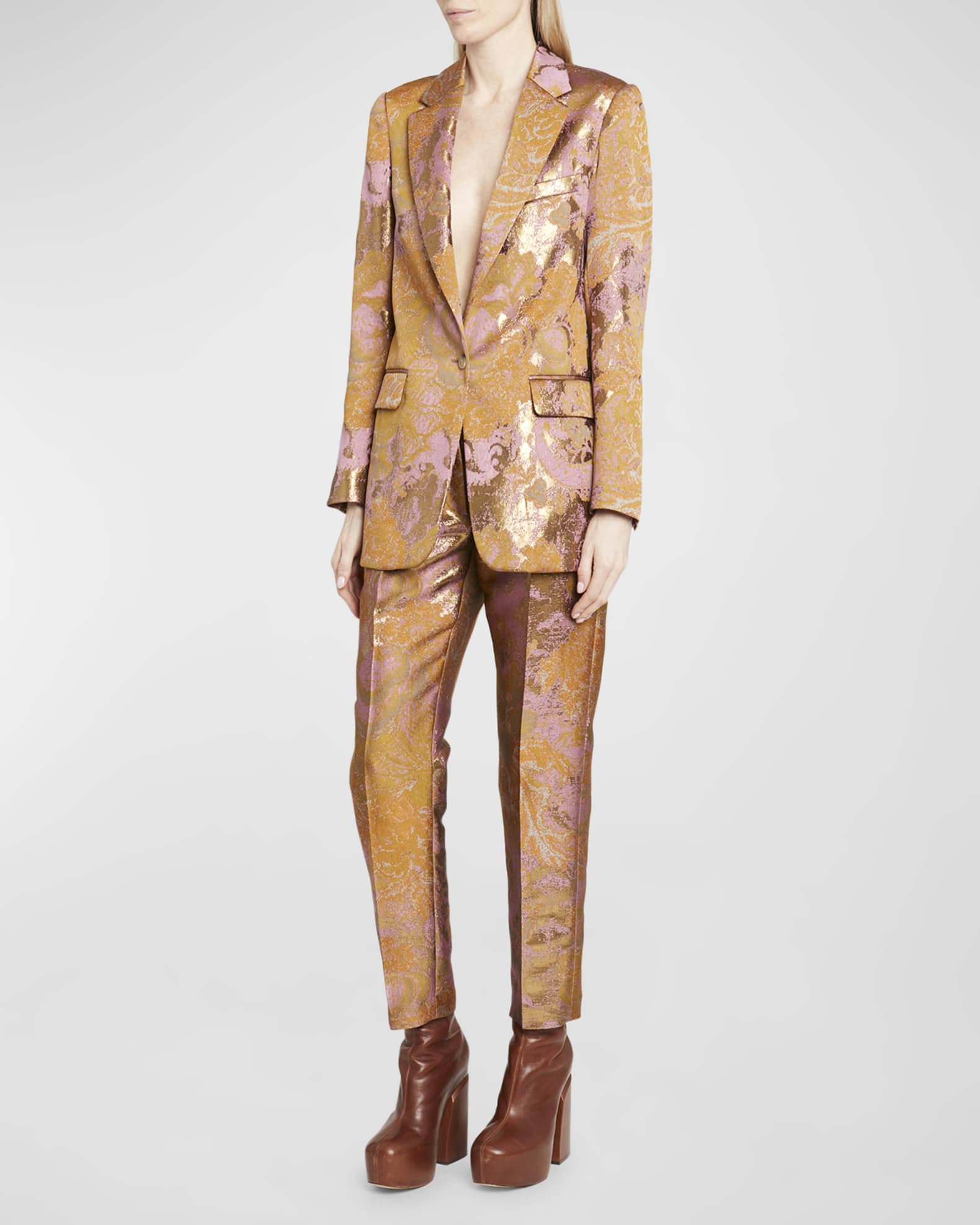 Jacquard Suit in Multicoloured - Dries Van Noten