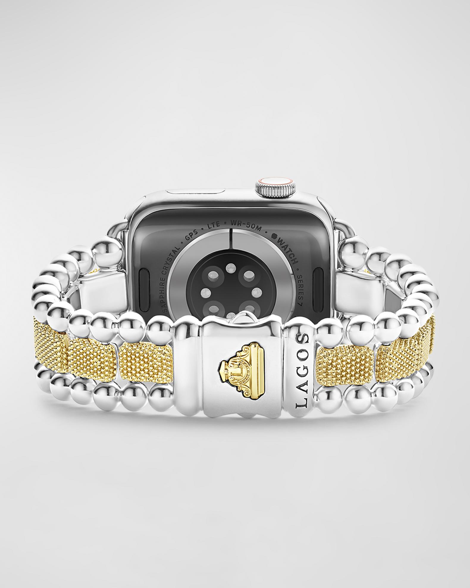 LAGOS Smart Caviar Lux Two Tone 38mm Apple Watch Bracelet | Neiman Marcus