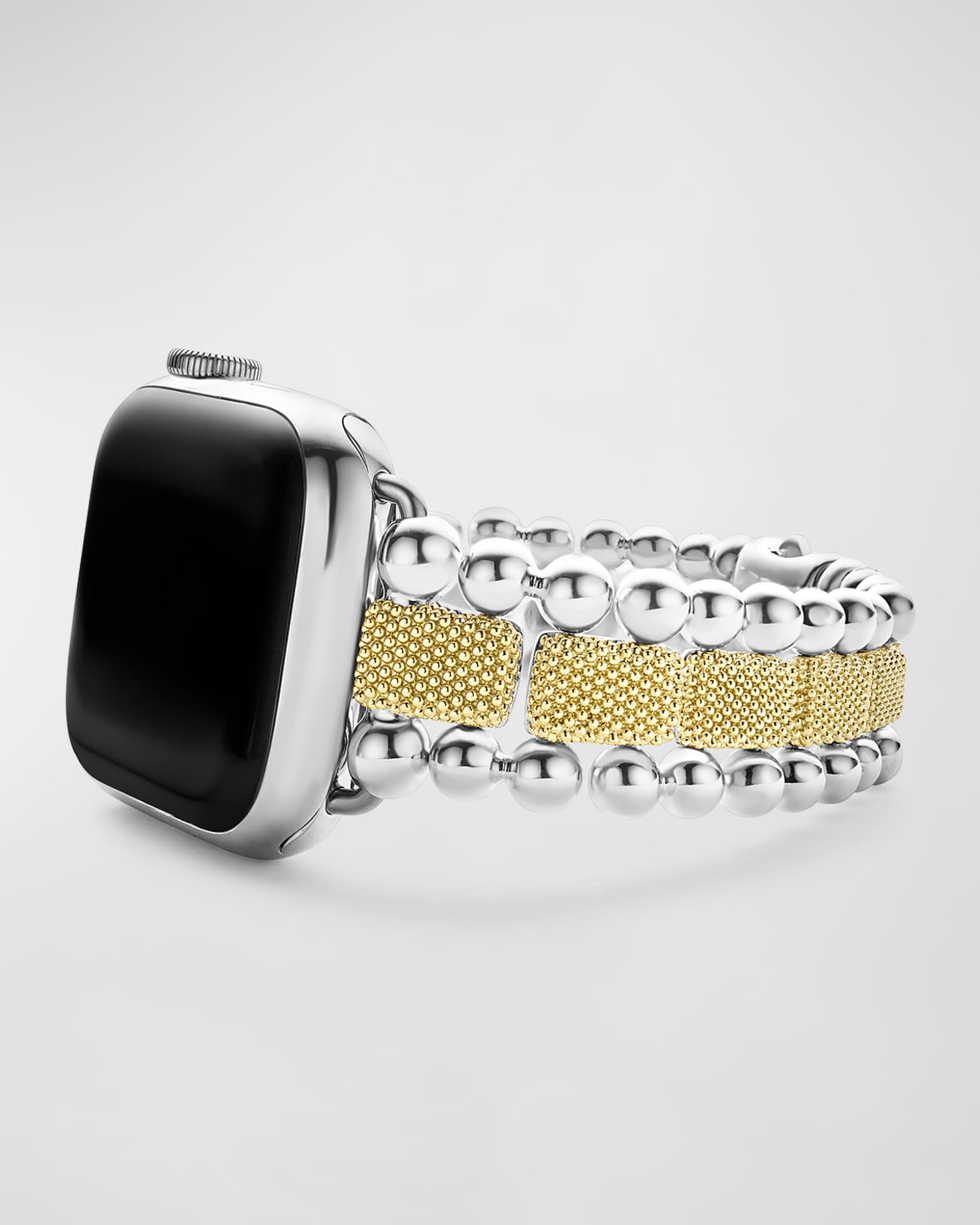 Lagos Smart Caviar Lux Apple Watch Watchband Gold Silver