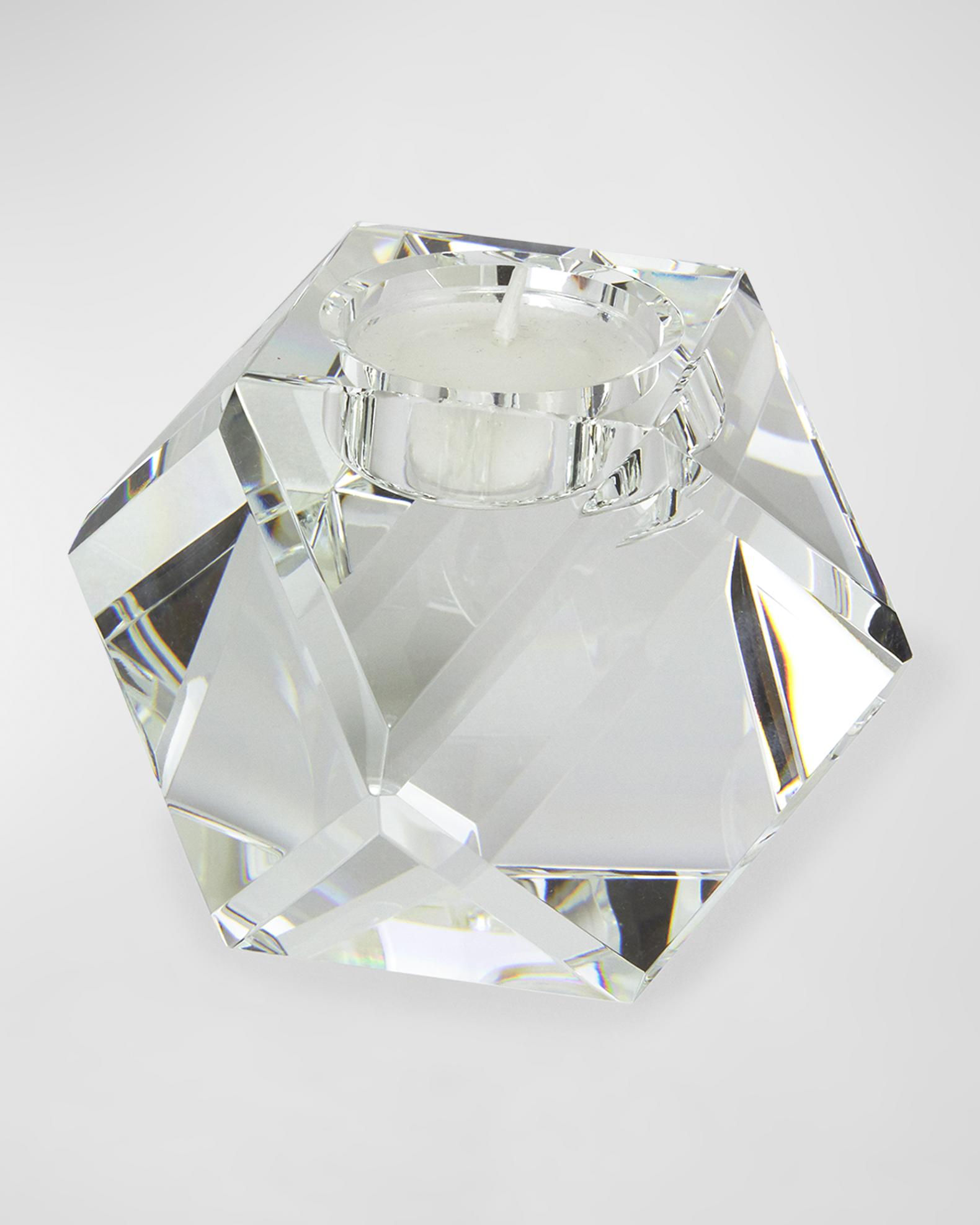 Tizo Clear Crystal Votive Candle Holder Diamond Cut Small | Neiman Marcus