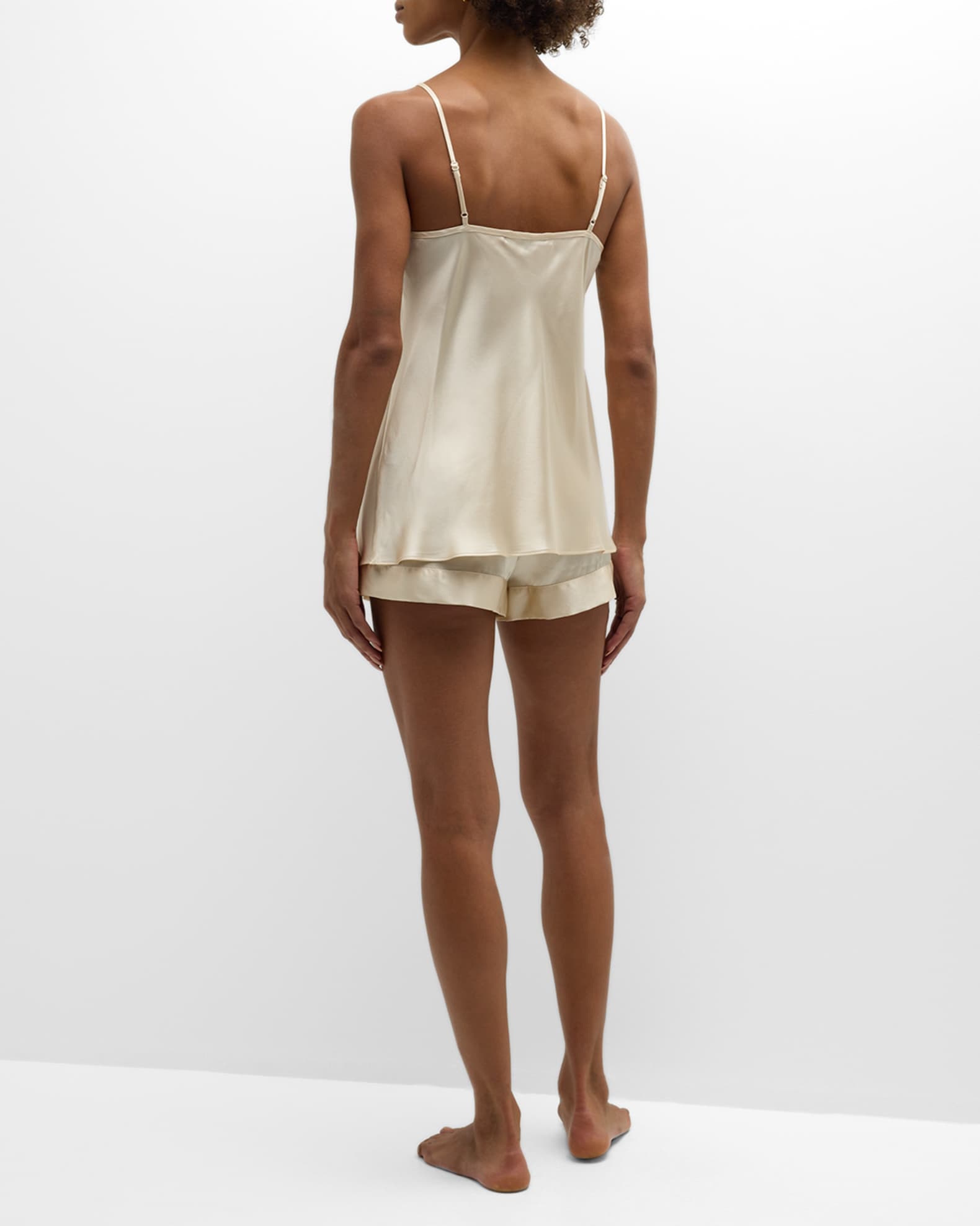 Neiman Marcus Silk Charmeuse Cami Shorts Pajama Set Neiman Marcus