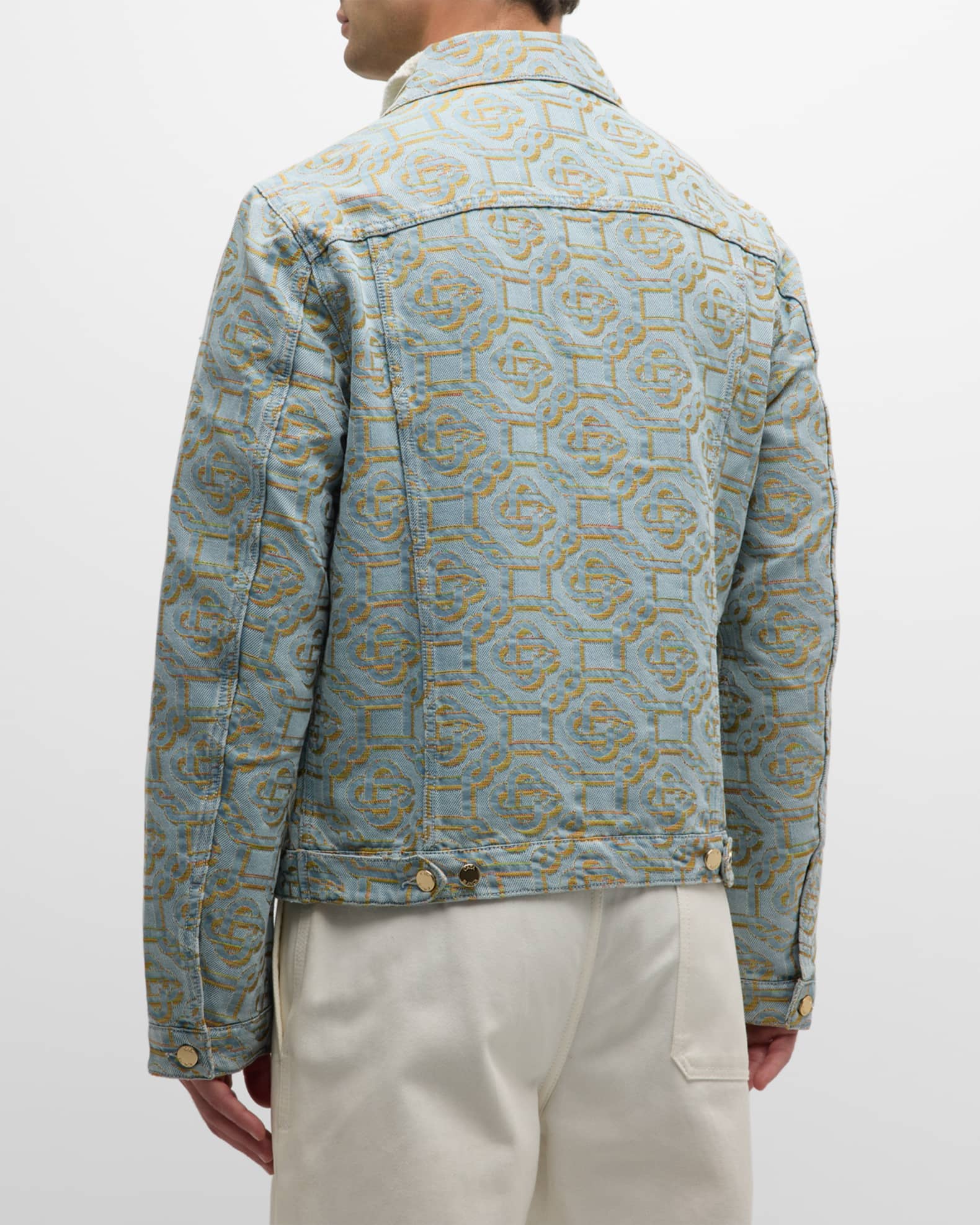 Casablanca Monogram-Jacquard Zip-Up Jacket