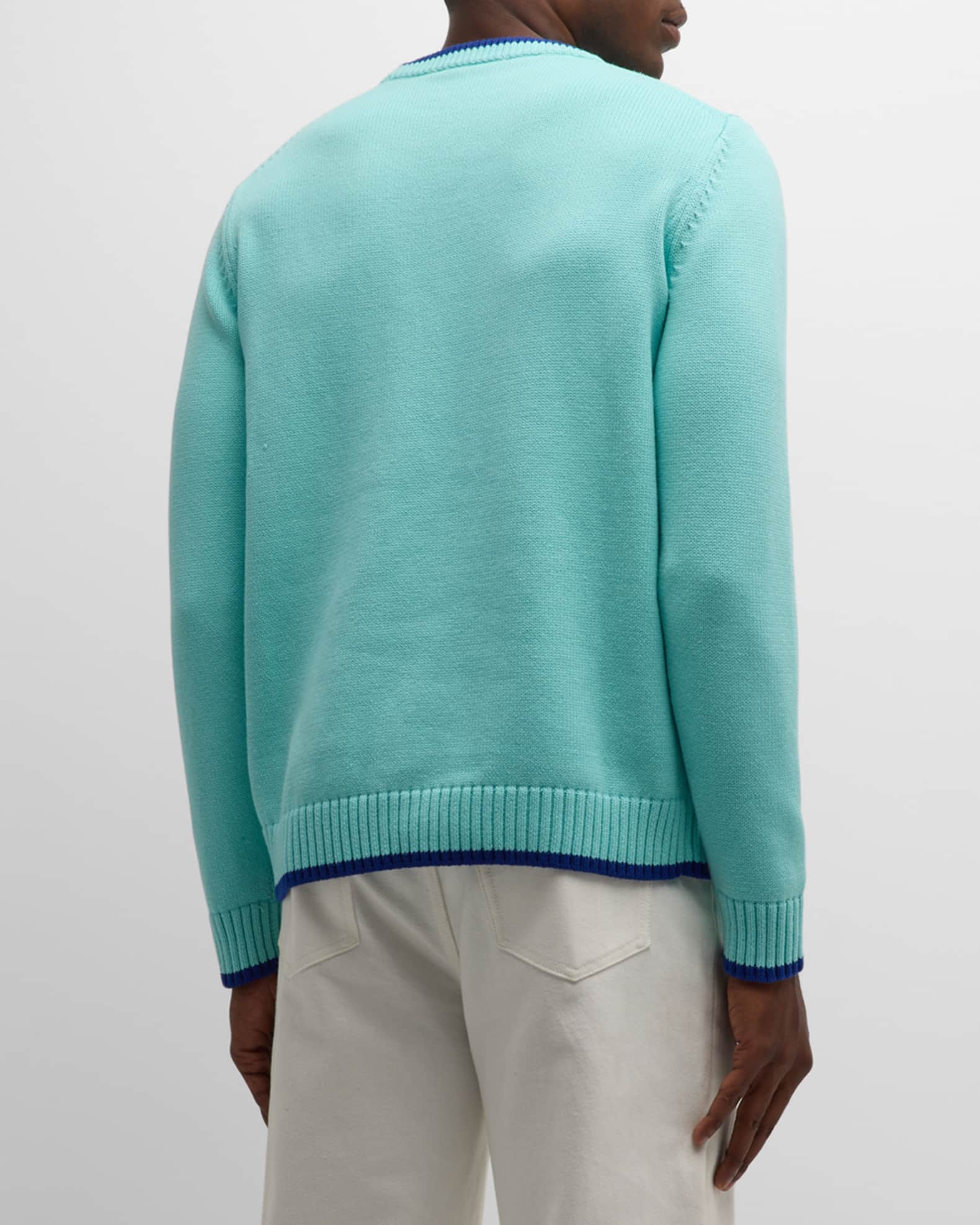 Gucci Boys' Wool Tiger Intarsia Sweater - Blue Sizes 7-16, Boys
