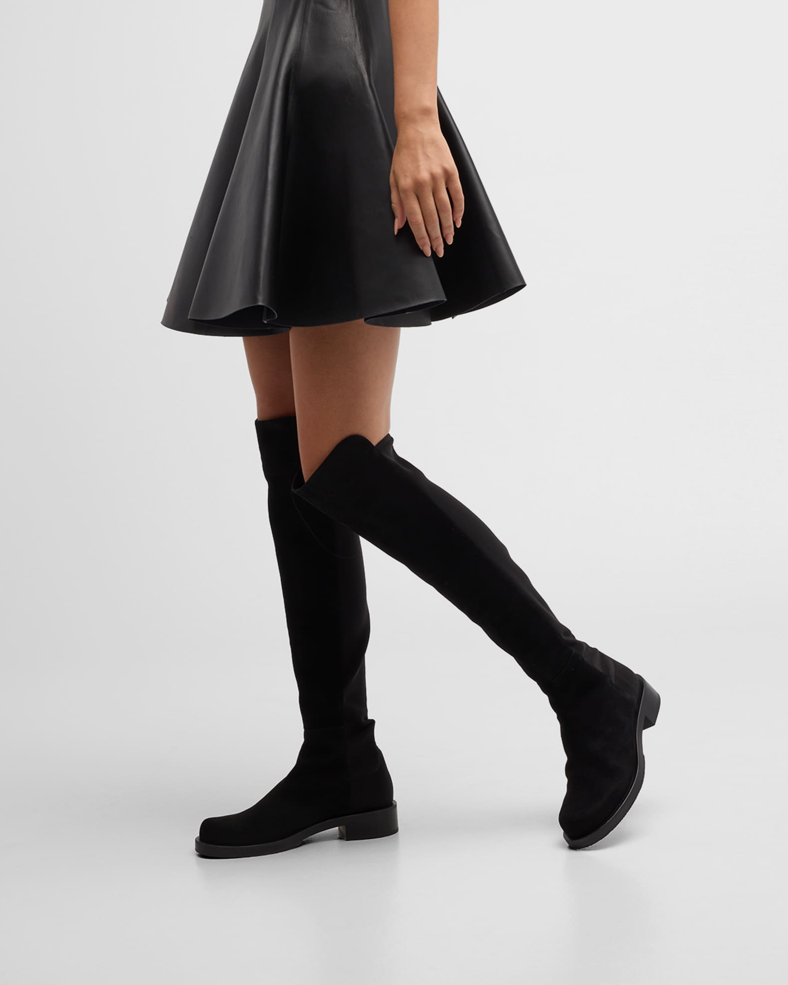 Bold Suede Moto Over-The-Knee Boots 1
