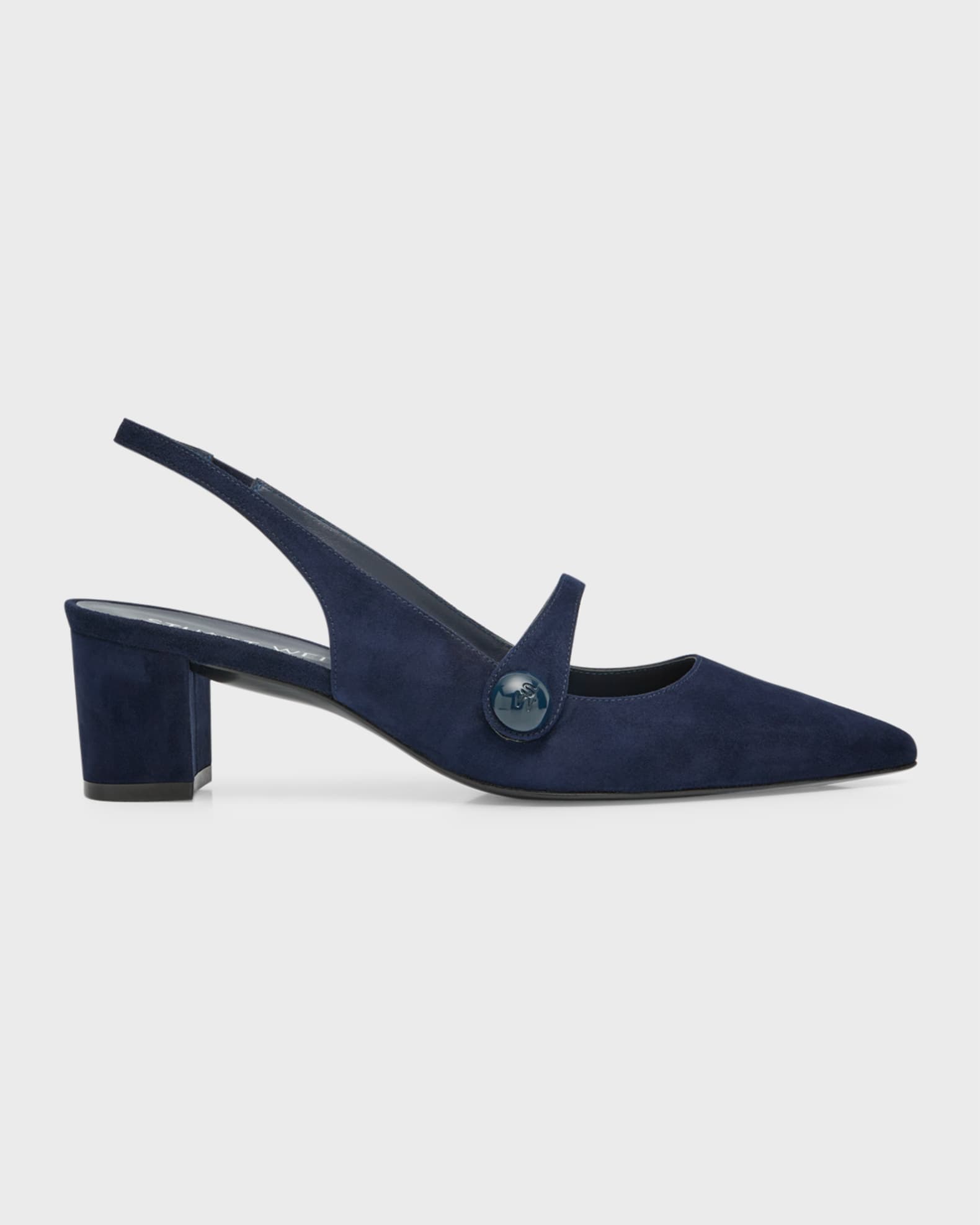 Stuart Weitzman Suede Mary Jane Slingback Pumps