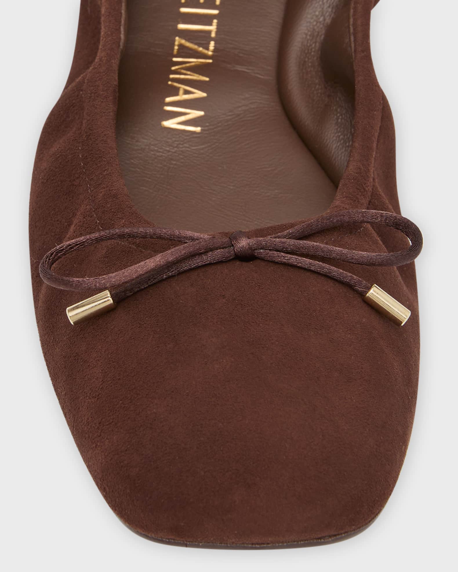 stuart weitzman suede flats