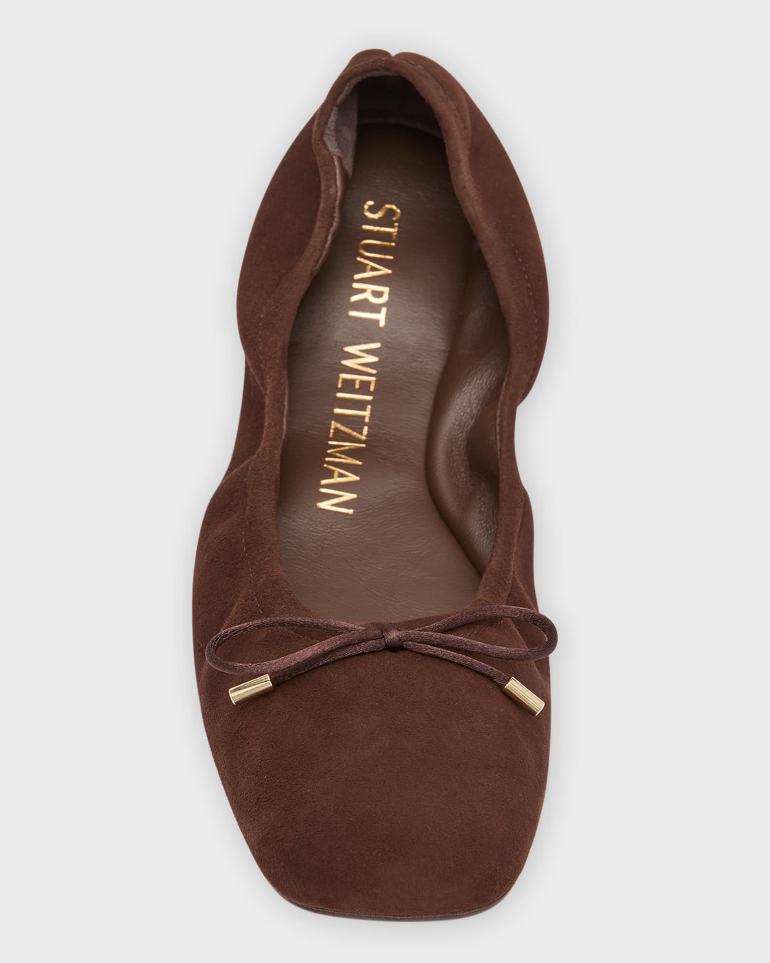 stuart weitzman suede flats