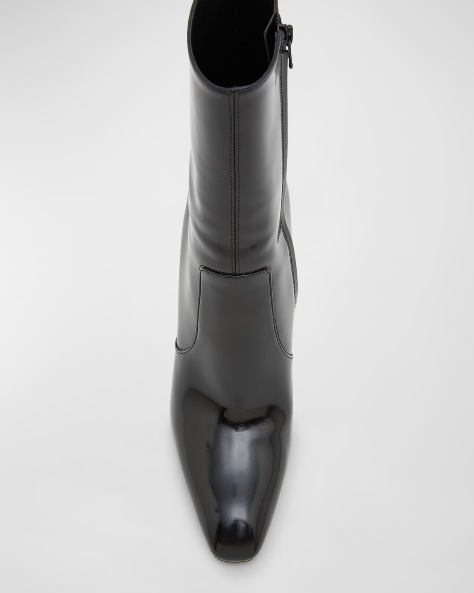 Auteuil Leather Metal Heel Booties