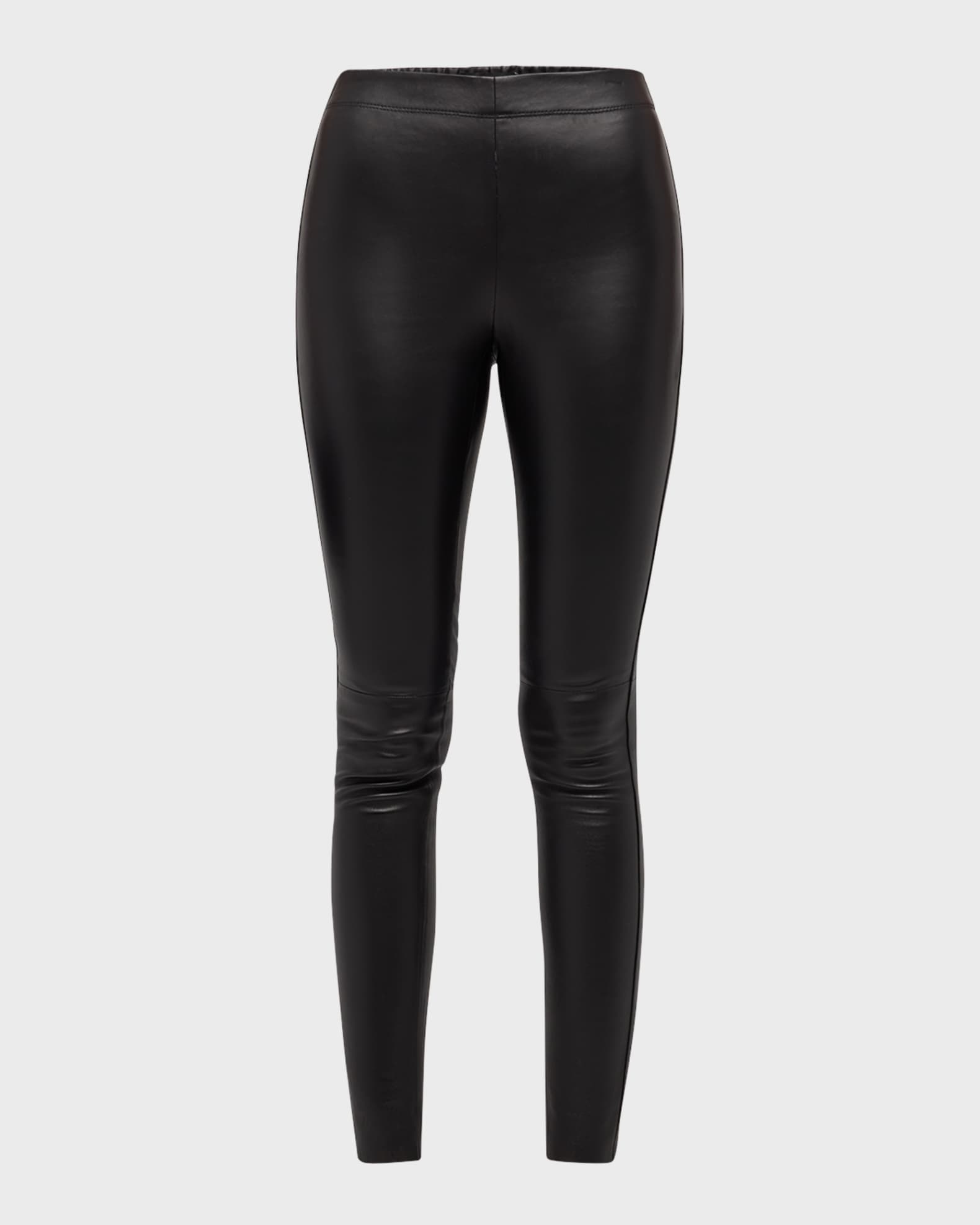 NEW Helmut Lang Stretch Leather Leggings/Pants Black - Authentic