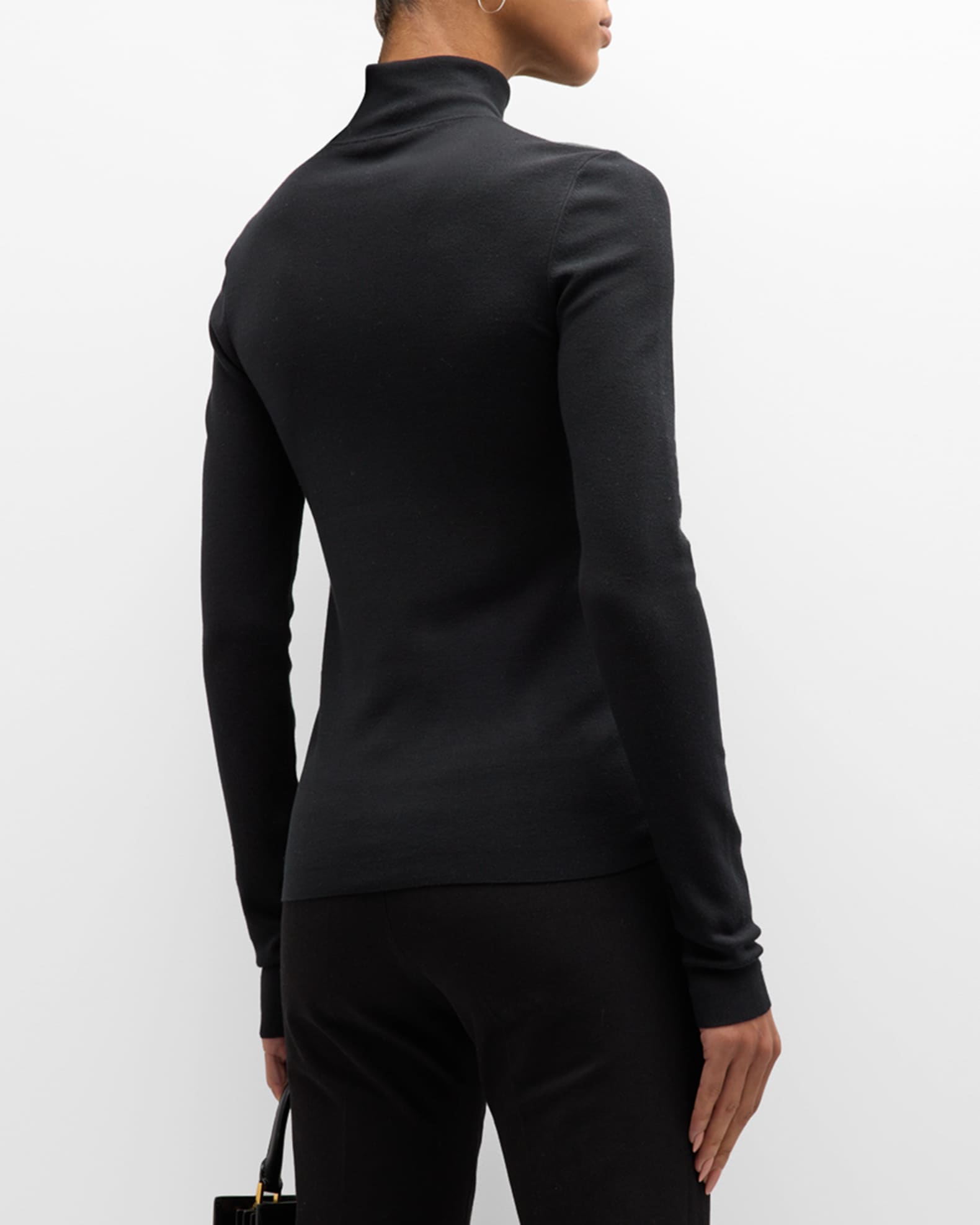 Joseph Long-Sleeve Stretch Silk Turtleneck Pullover | Neiman Marcus