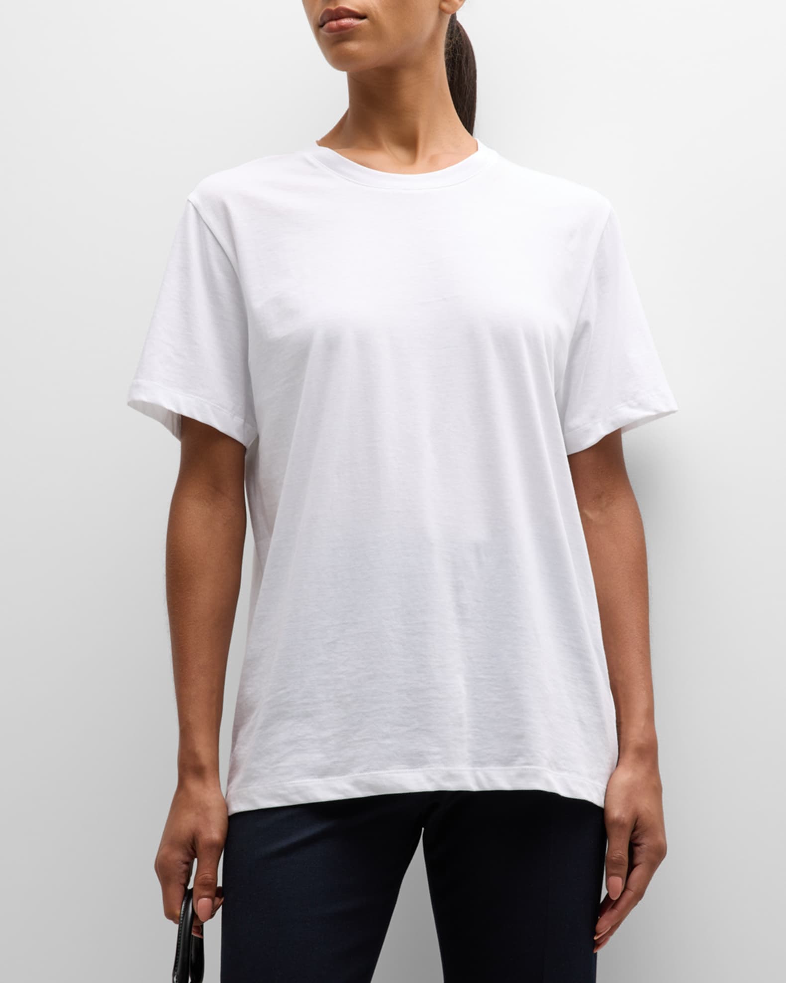 Short-Sleeve Crewneck Cotton Tee