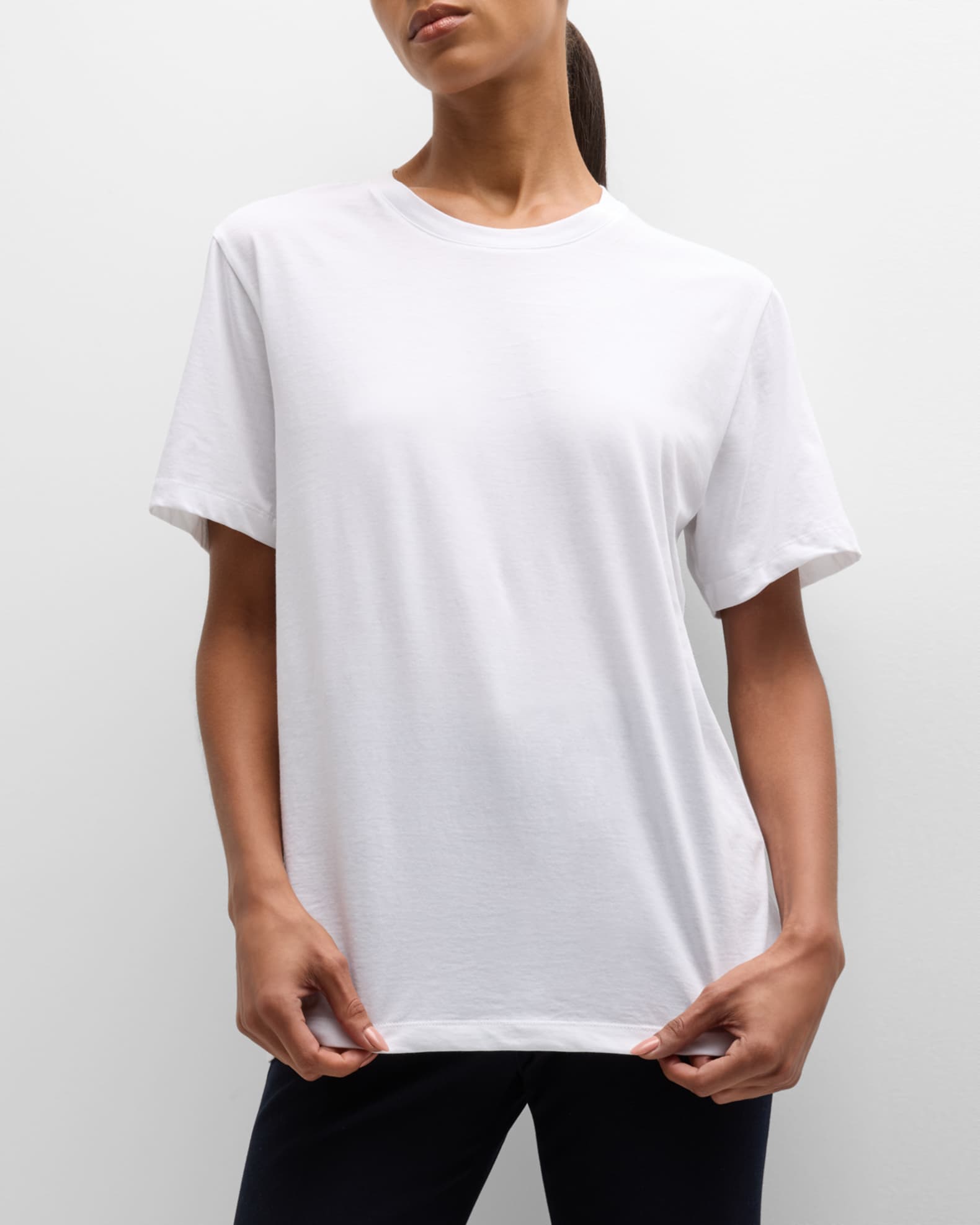 Short-Sleeve Crewneck Cotton Tee