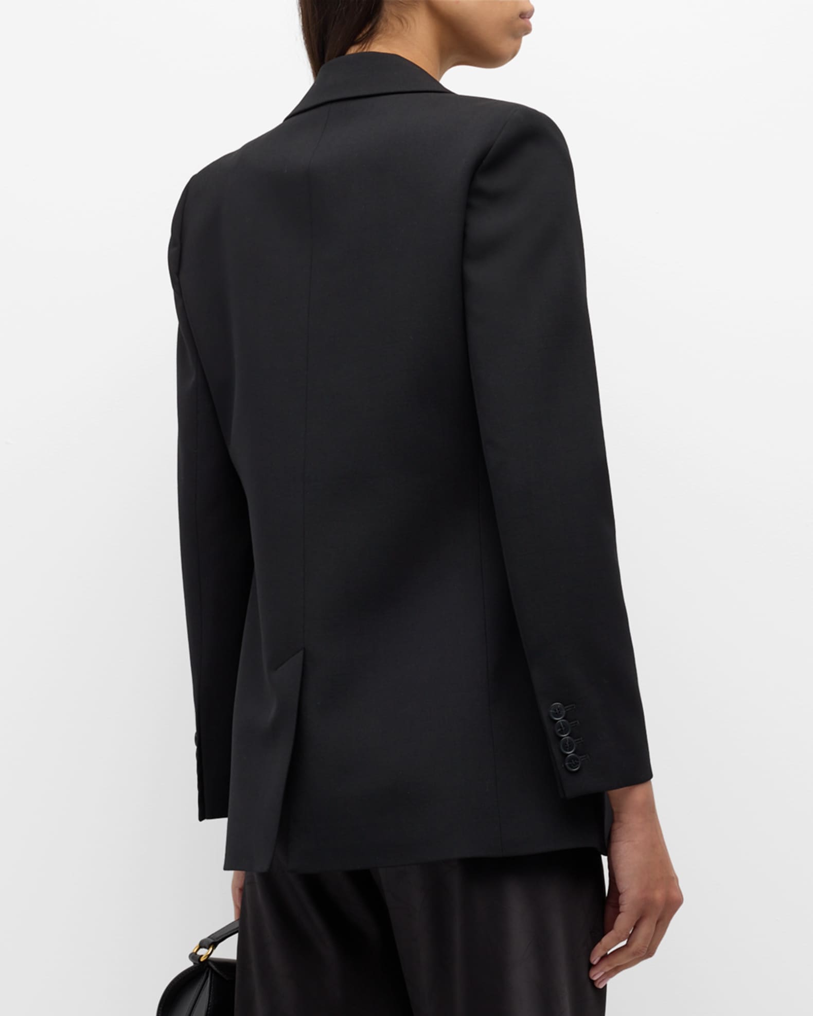 Joseph Womens Black Jackie Single Breasted Stretch Wool Blazer