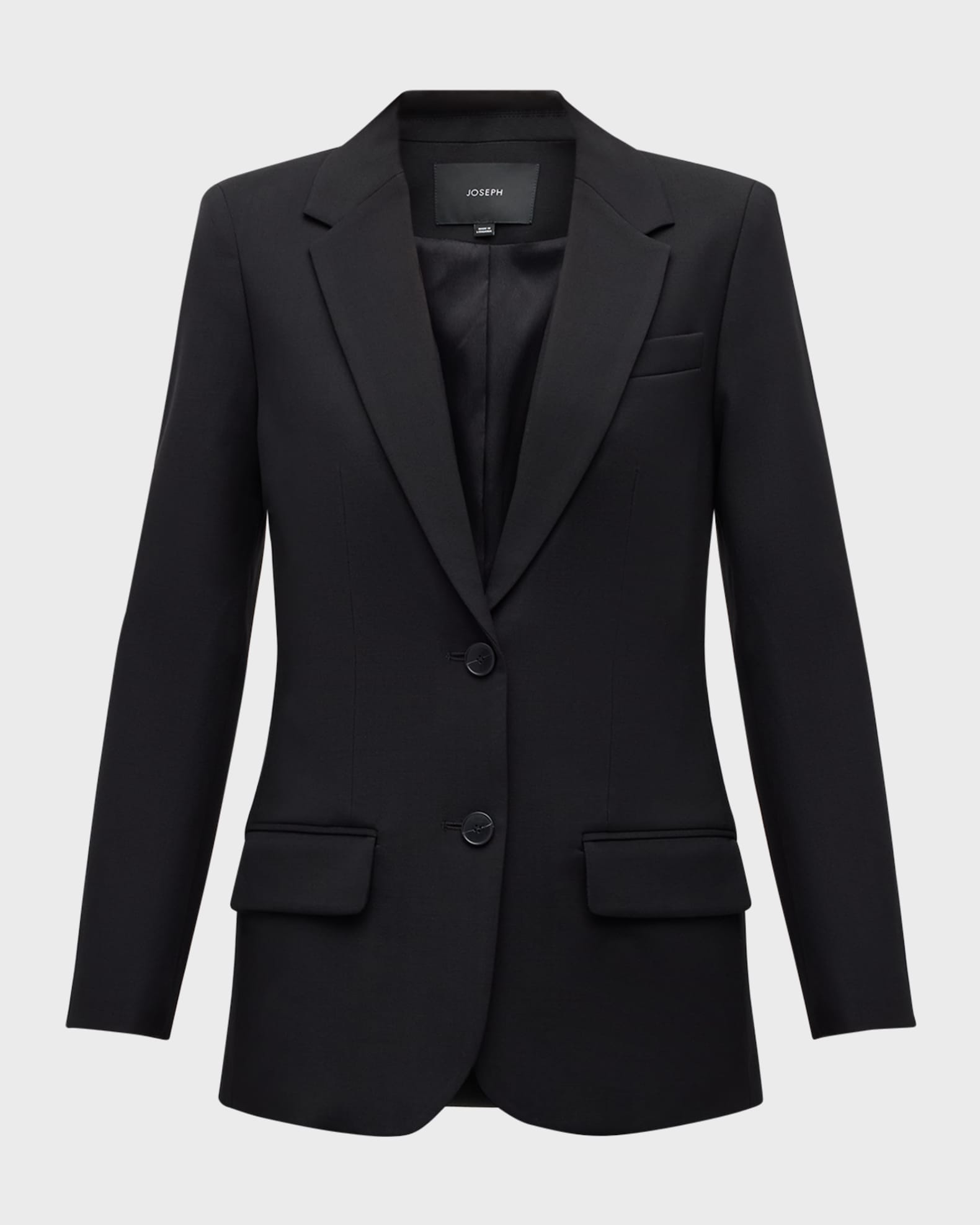 Jackie Single-Breasted Stretch Wool Blazer 0