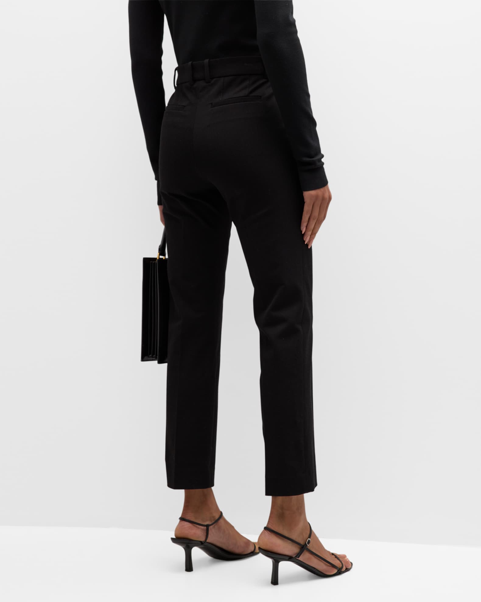 Joseph Coleman Cropped High-Rise Gabardine Pants | Neiman Marcus display picture 1