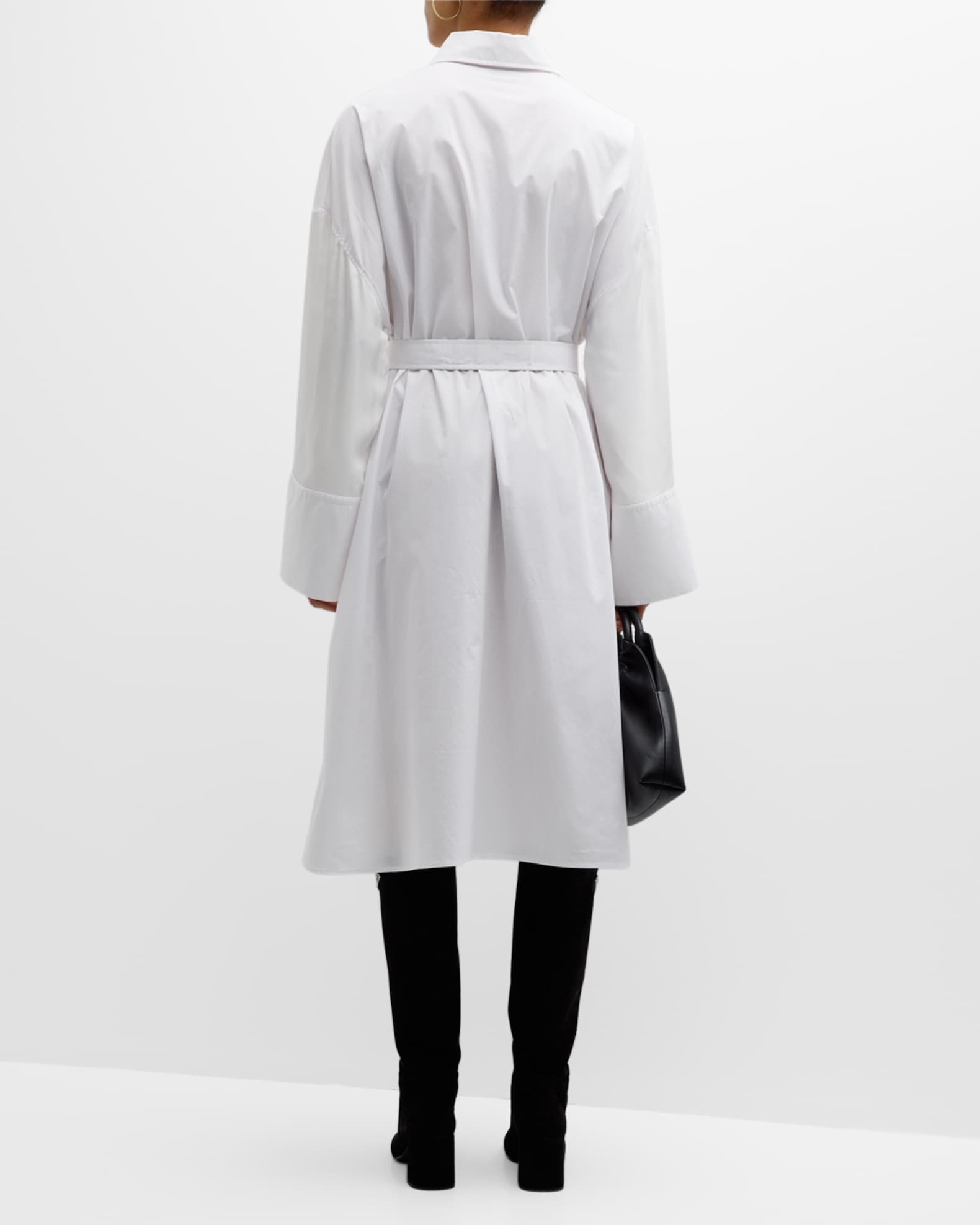 Joseph Darwin Belted Cotton Poplin Midi Shirtdress Neiman Marcus