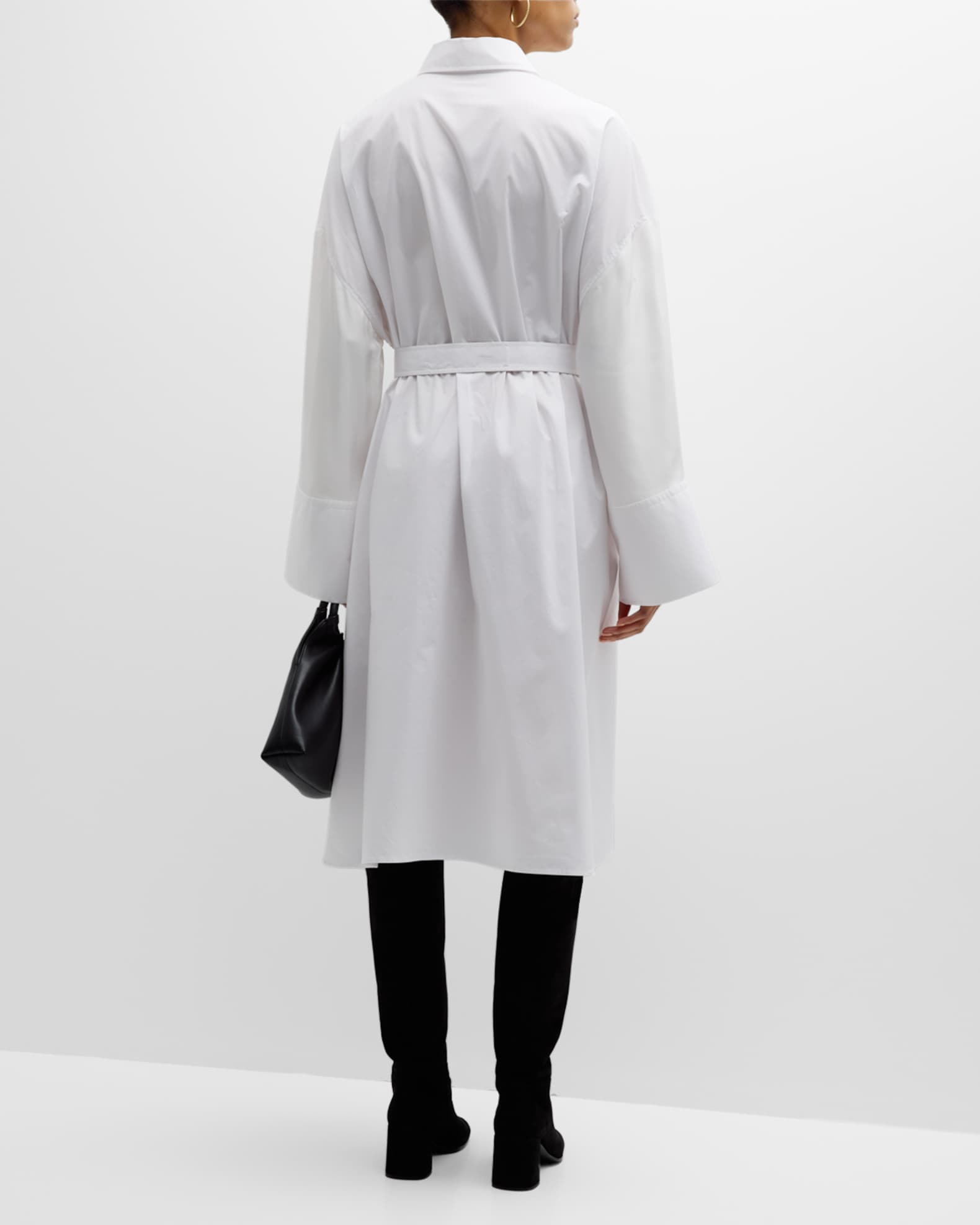 Joseph Darwin Belted Cotton Poplin Midi Shirtdress Neiman Marcus