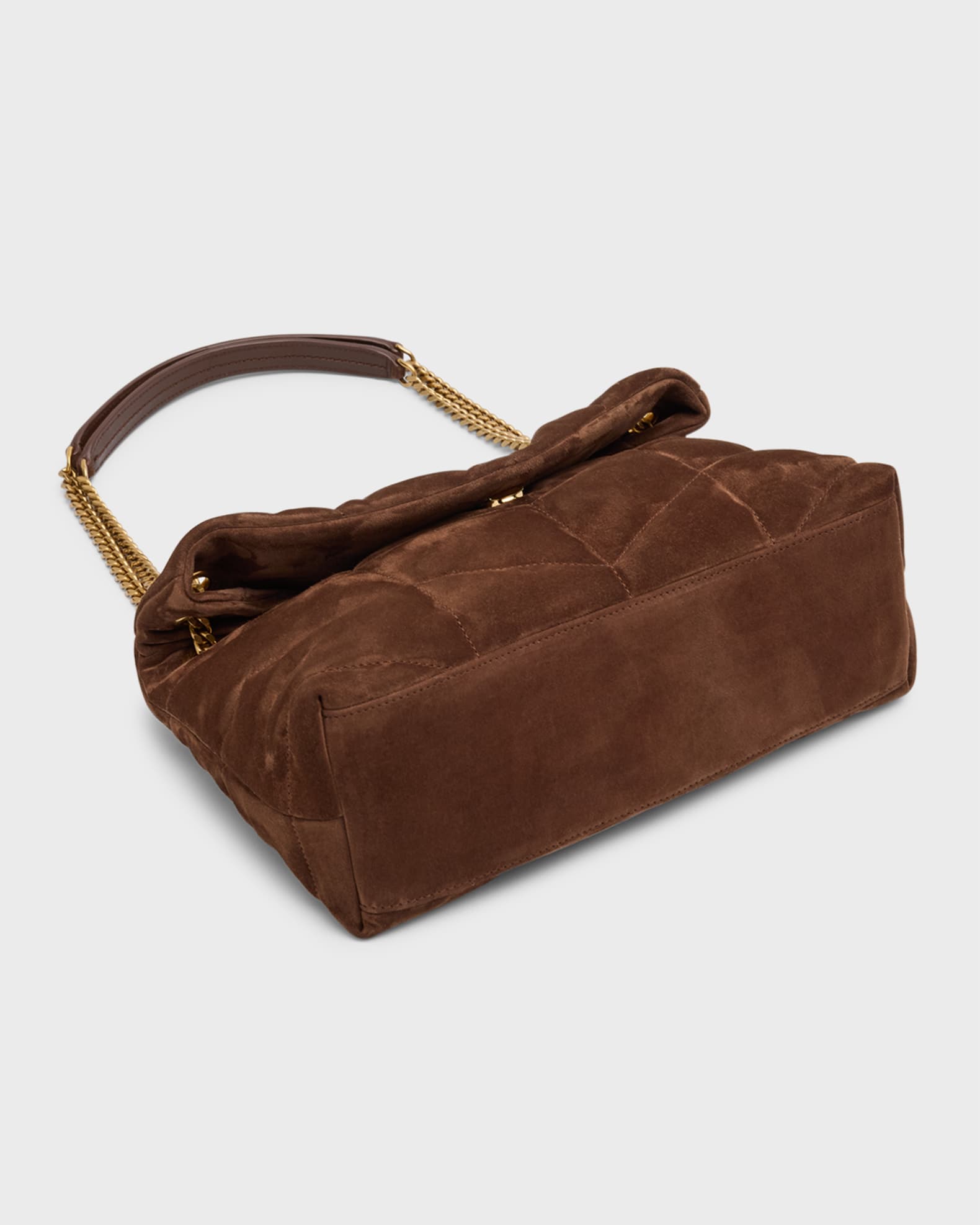 Saint laurent loulou puffer small suede shoulder bag clearance