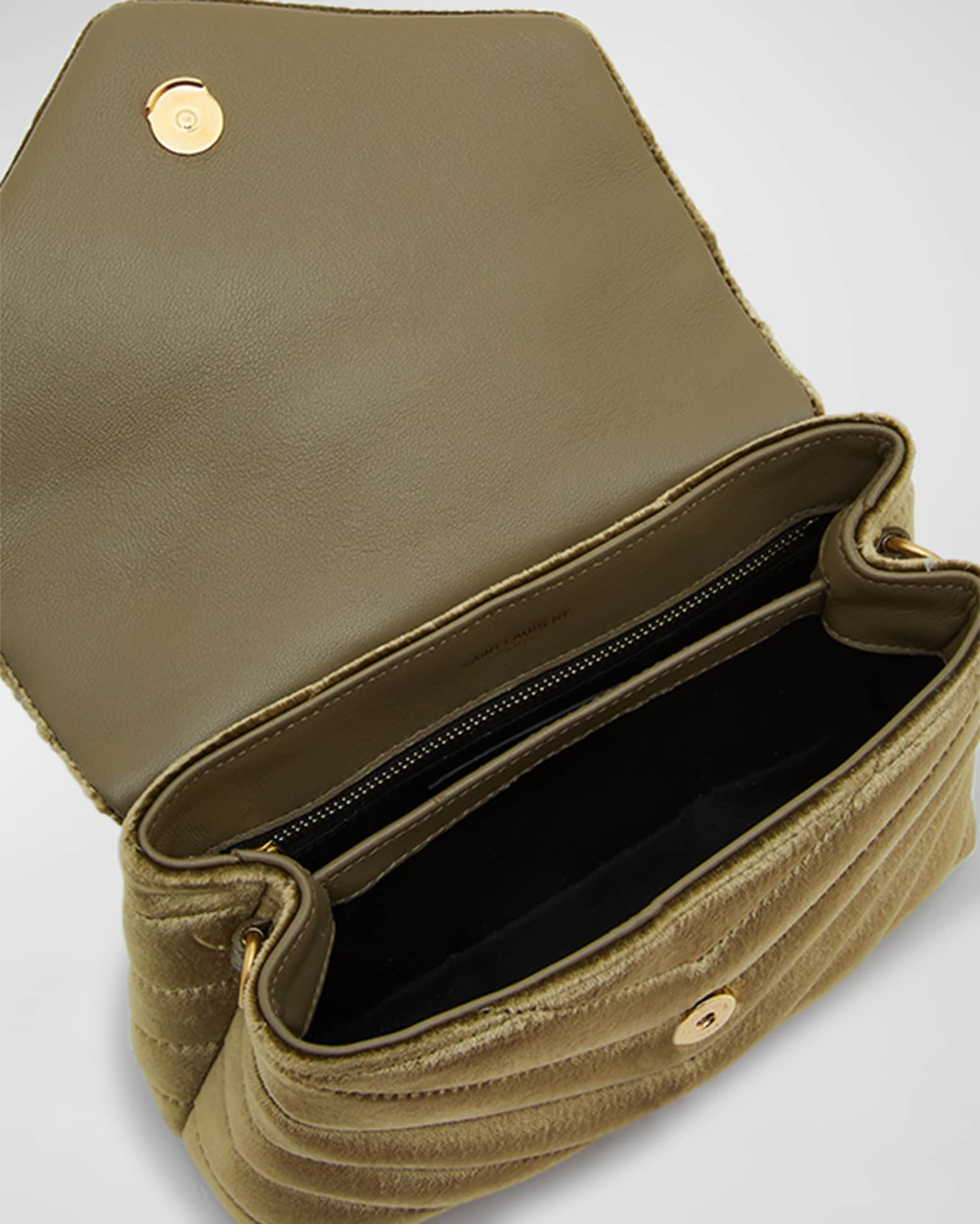 Saint Laurent Loulou Toy YSL Crossbody Bag in Quilted Velvet Neiman Marcus