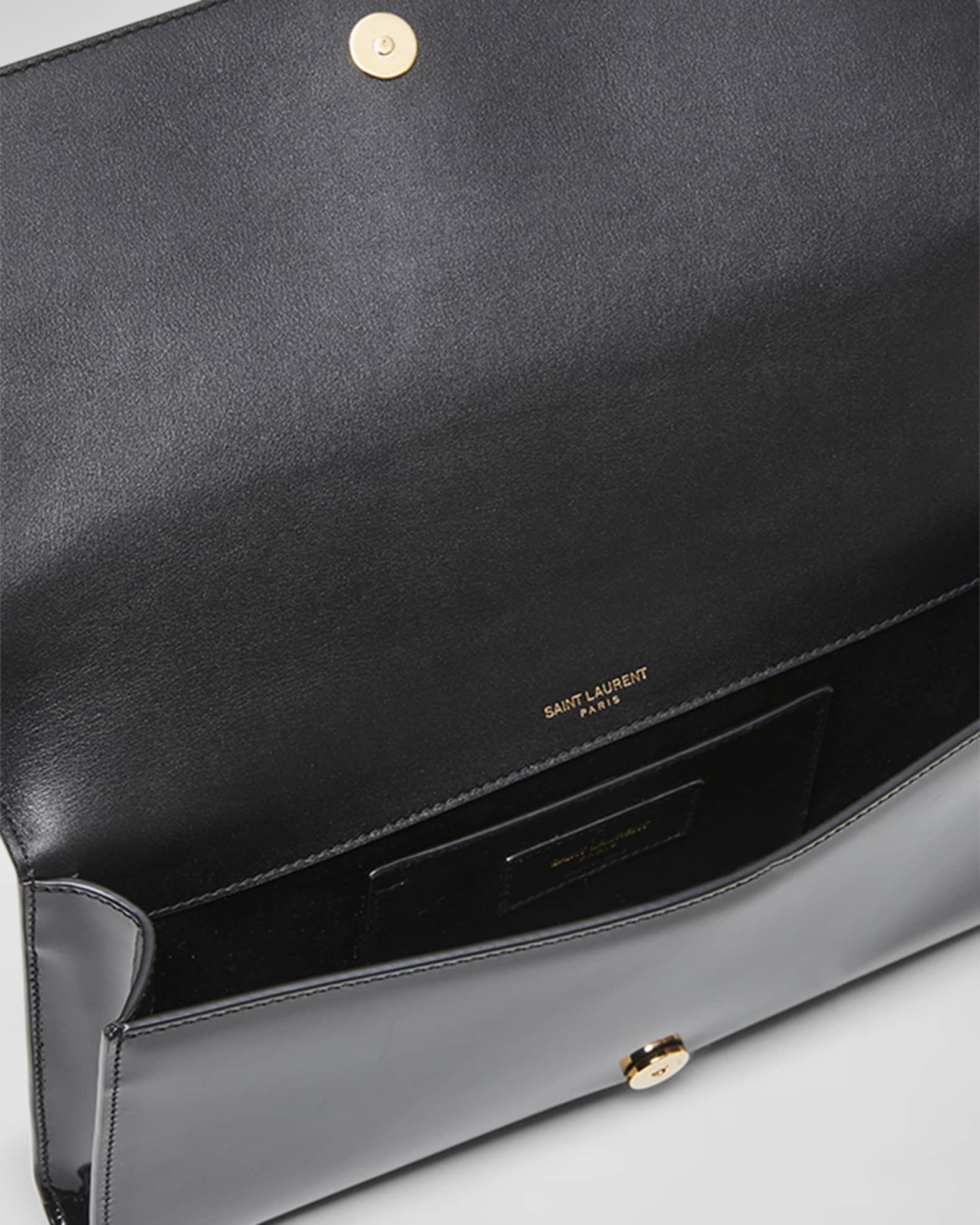 Leather clutch bag Saint Laurent Black in Leather - 35655453