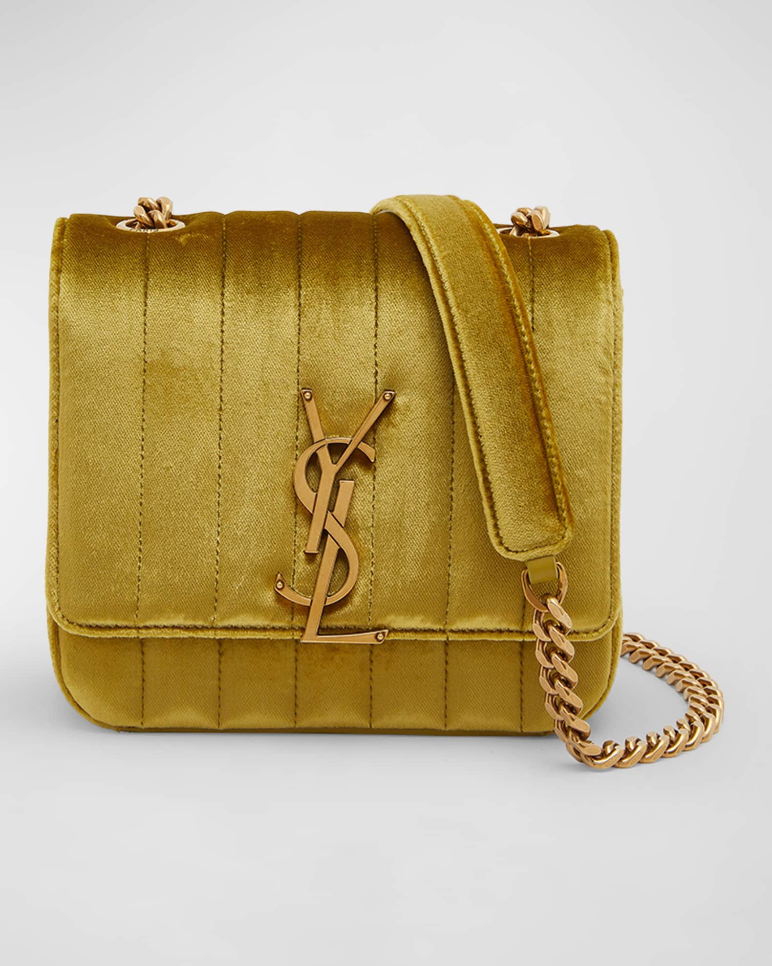 SAINT LAURENT: Toy Loulou bag in quilted leather - Yellow Cream