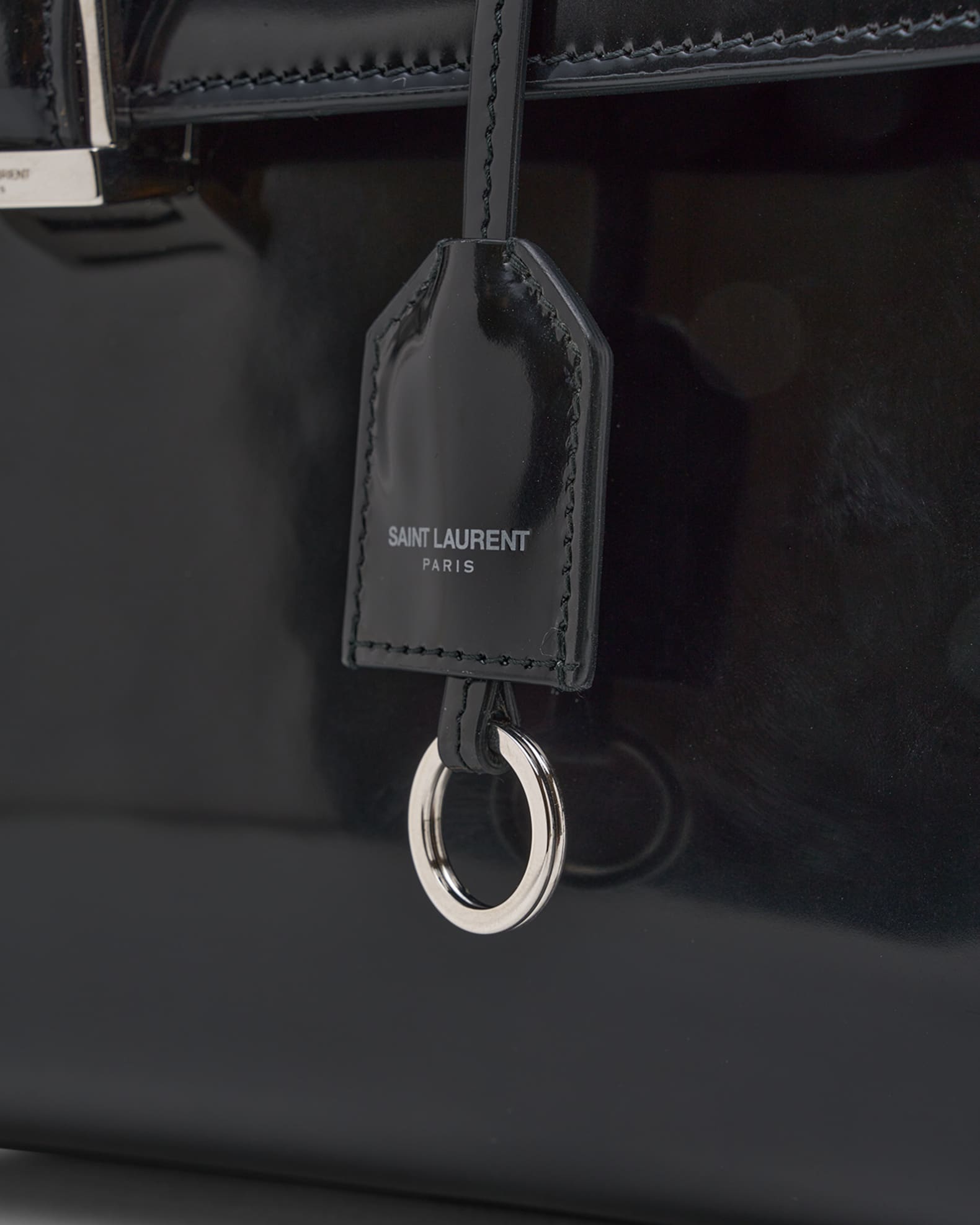 Saint Laurent Le Fermoir Small YSL Leather Top-Handle Bag