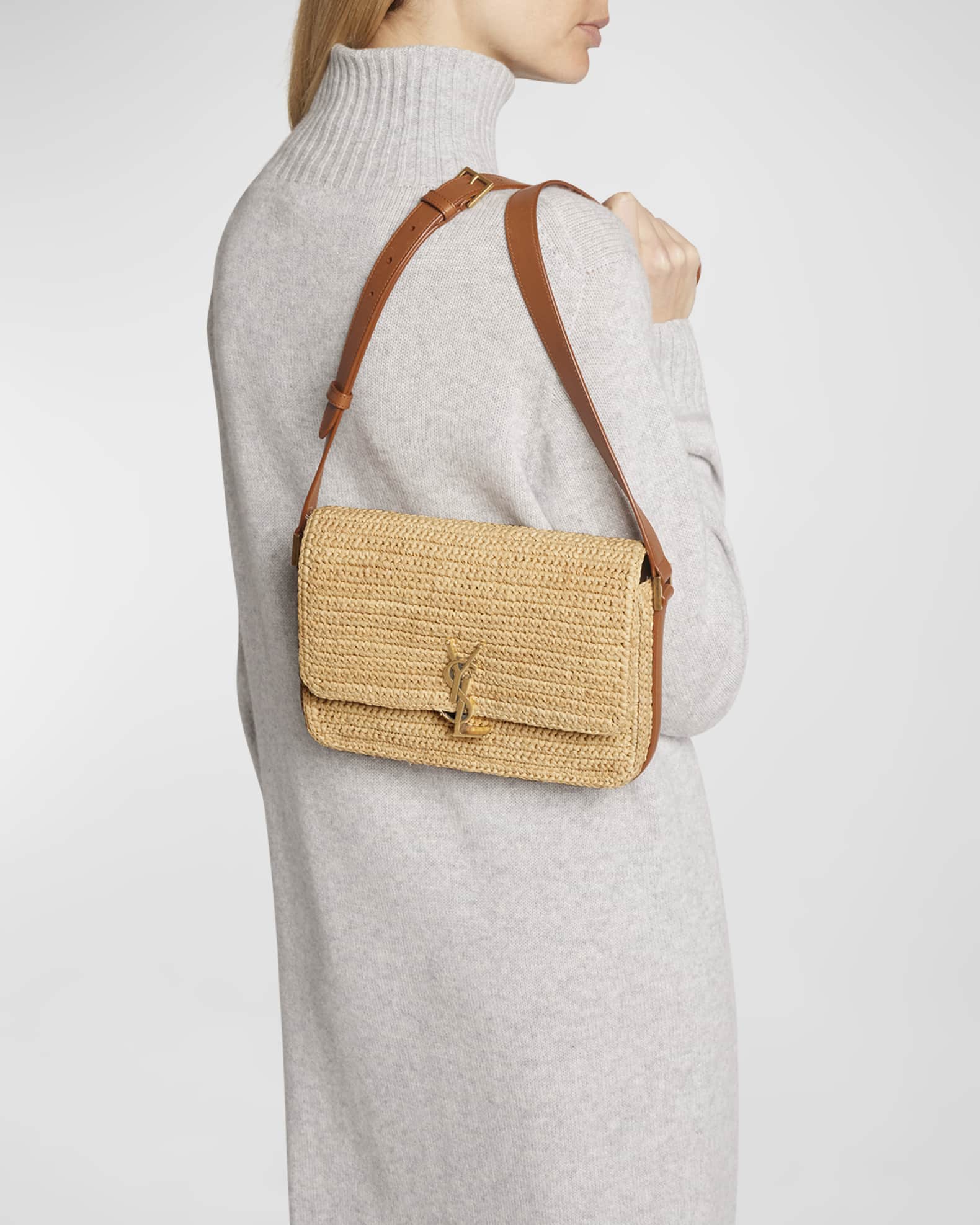 Ysl raffia deals clutch