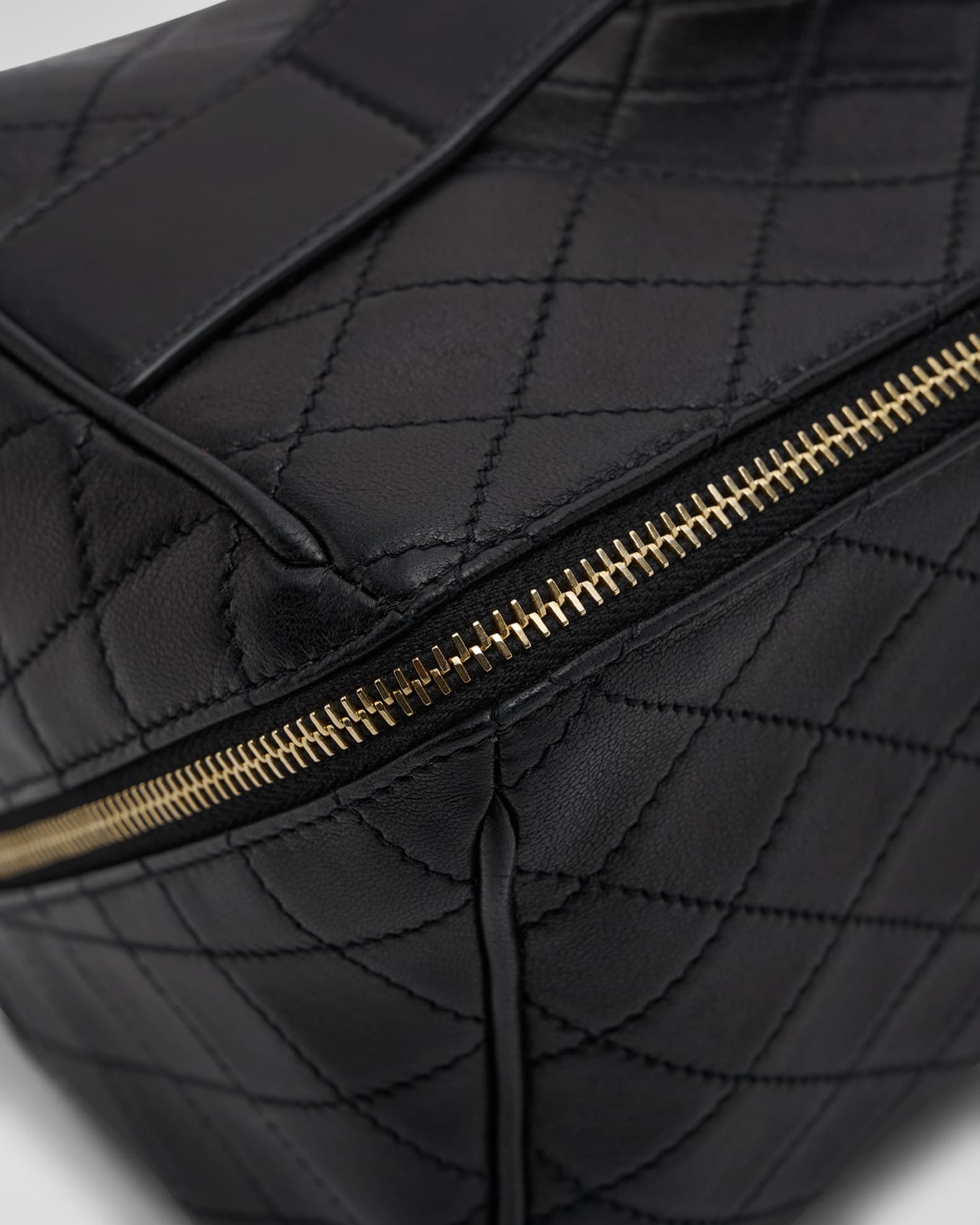 Saint Laurent Vanity Case YSL TopHandle Bag in Quilted Smooth Leather