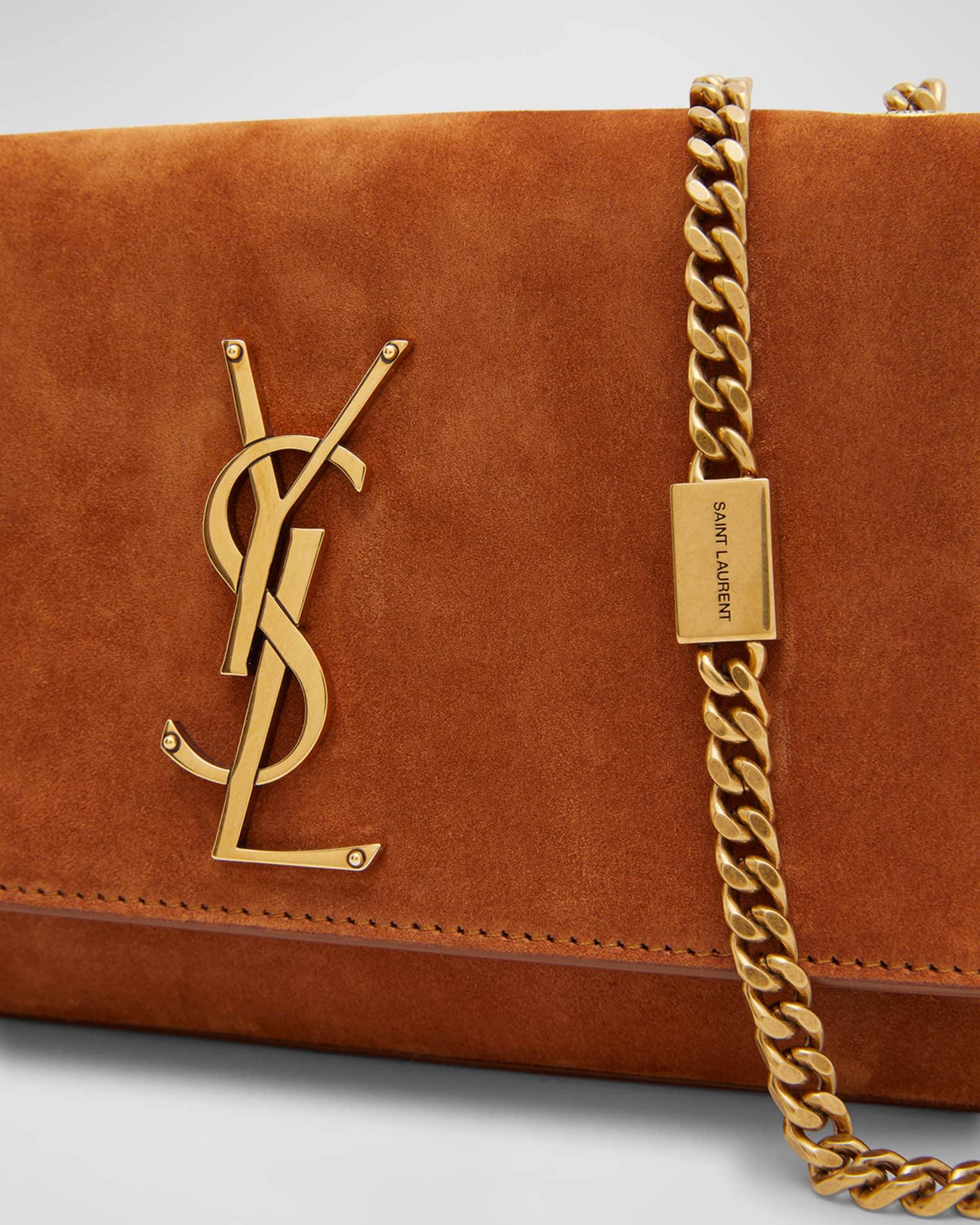 Saint Laurent Kate Small Reversible YSL Crossbody Bag in Suede Neiman Marcus