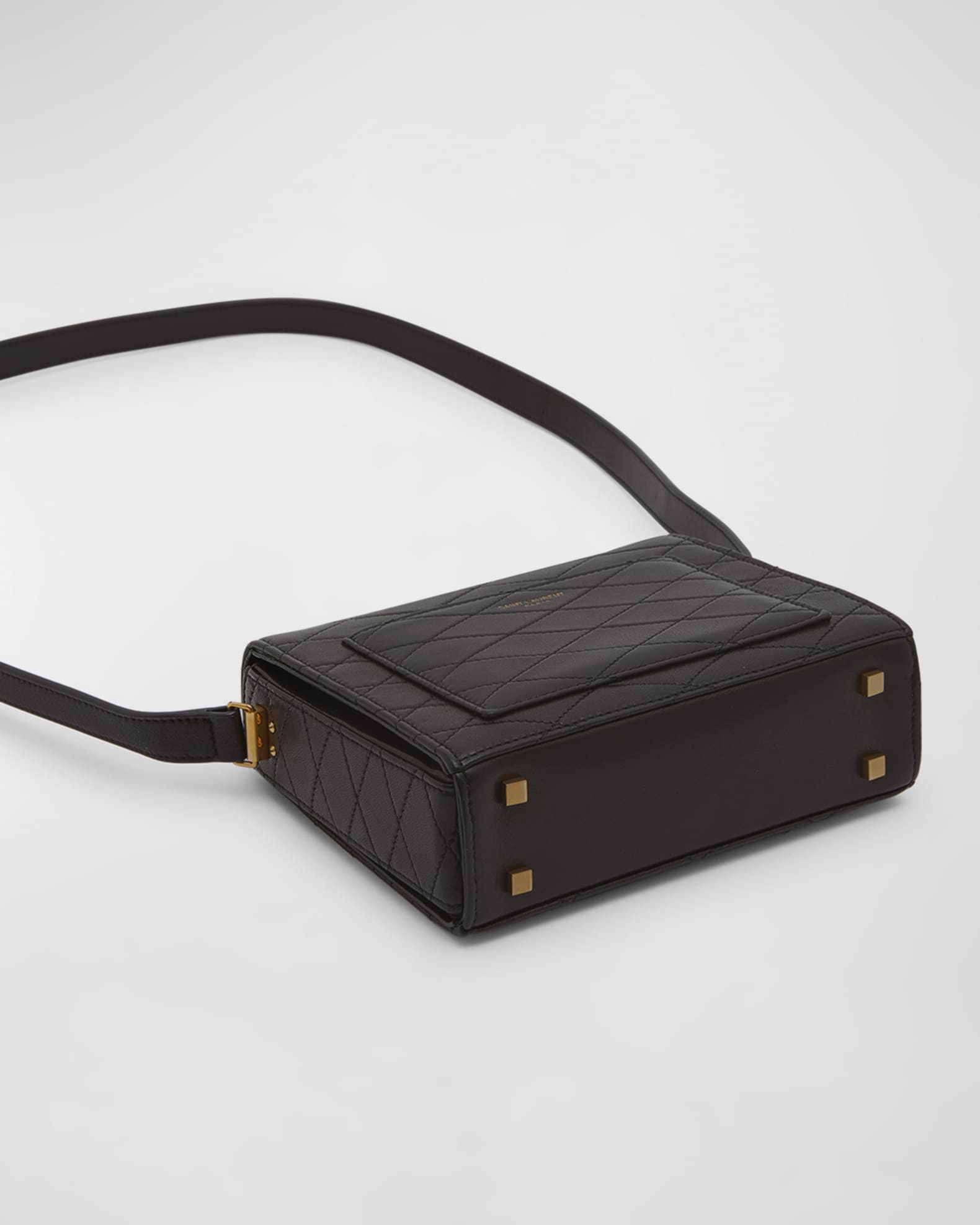 Mini Square Crossbody Bag in Quilted Leather 1