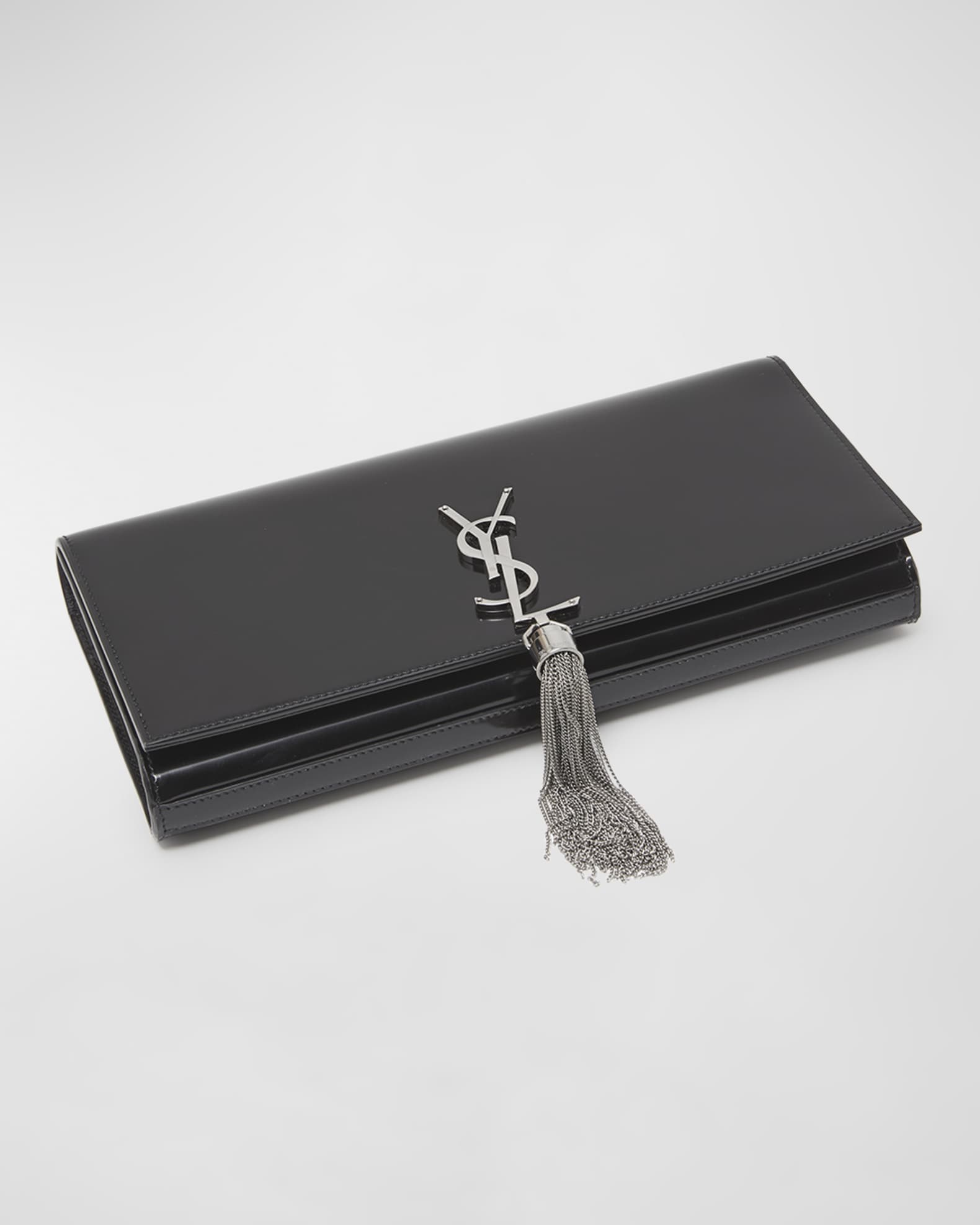 Kate Tassel YSL Clutch Bag in Spazzolato Leather 1
