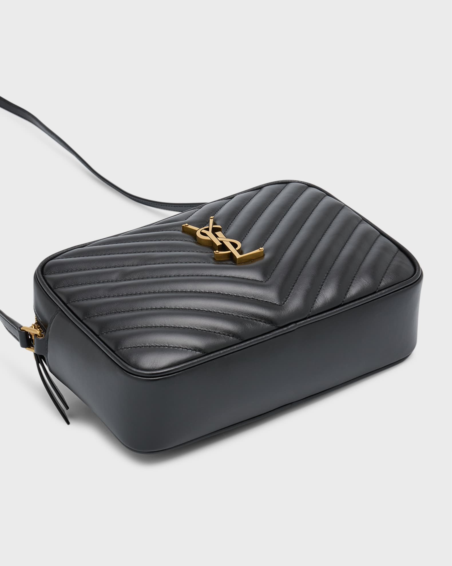 Lou Medium YSL Camera Bag with Pocket in Quilted Leather 1