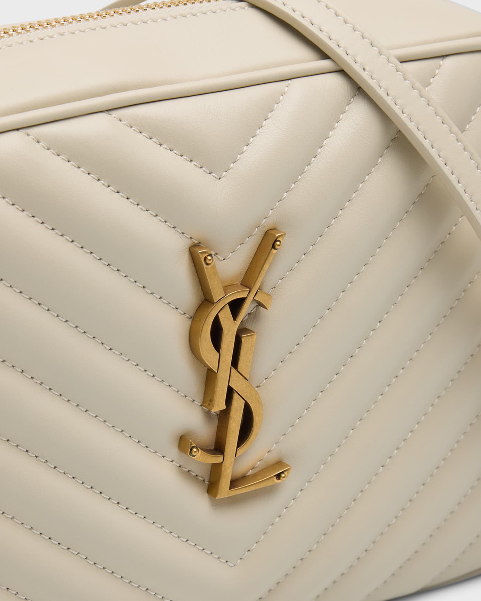 Saint Laurent Lou Medium YSL Camera Bag with Pocket in