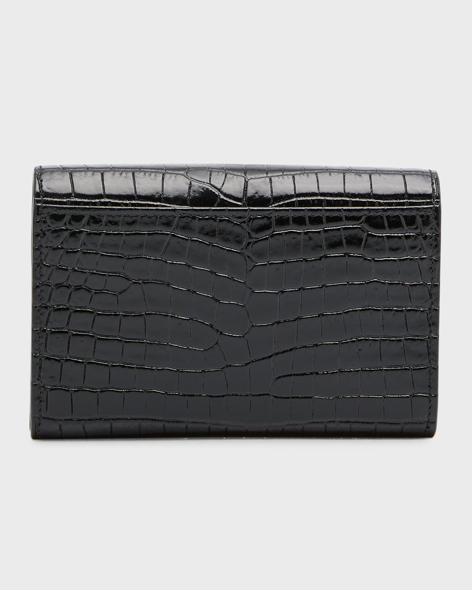 Ysl large monogram quilted leather wallet on a chain best sale