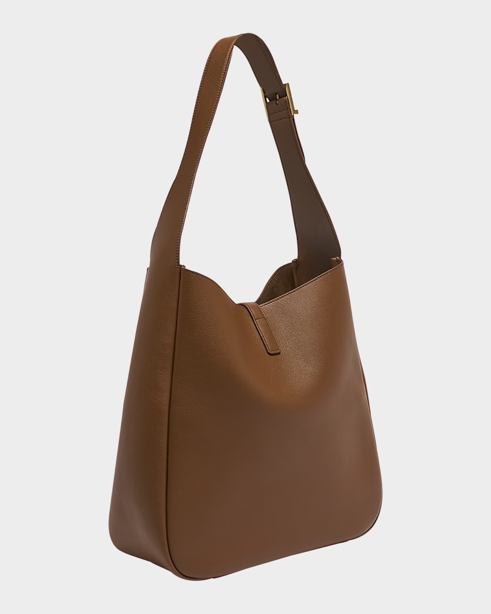 Saint Laurent Le 5A7 Large YSL Shoulder Hobo Bag in Smooth