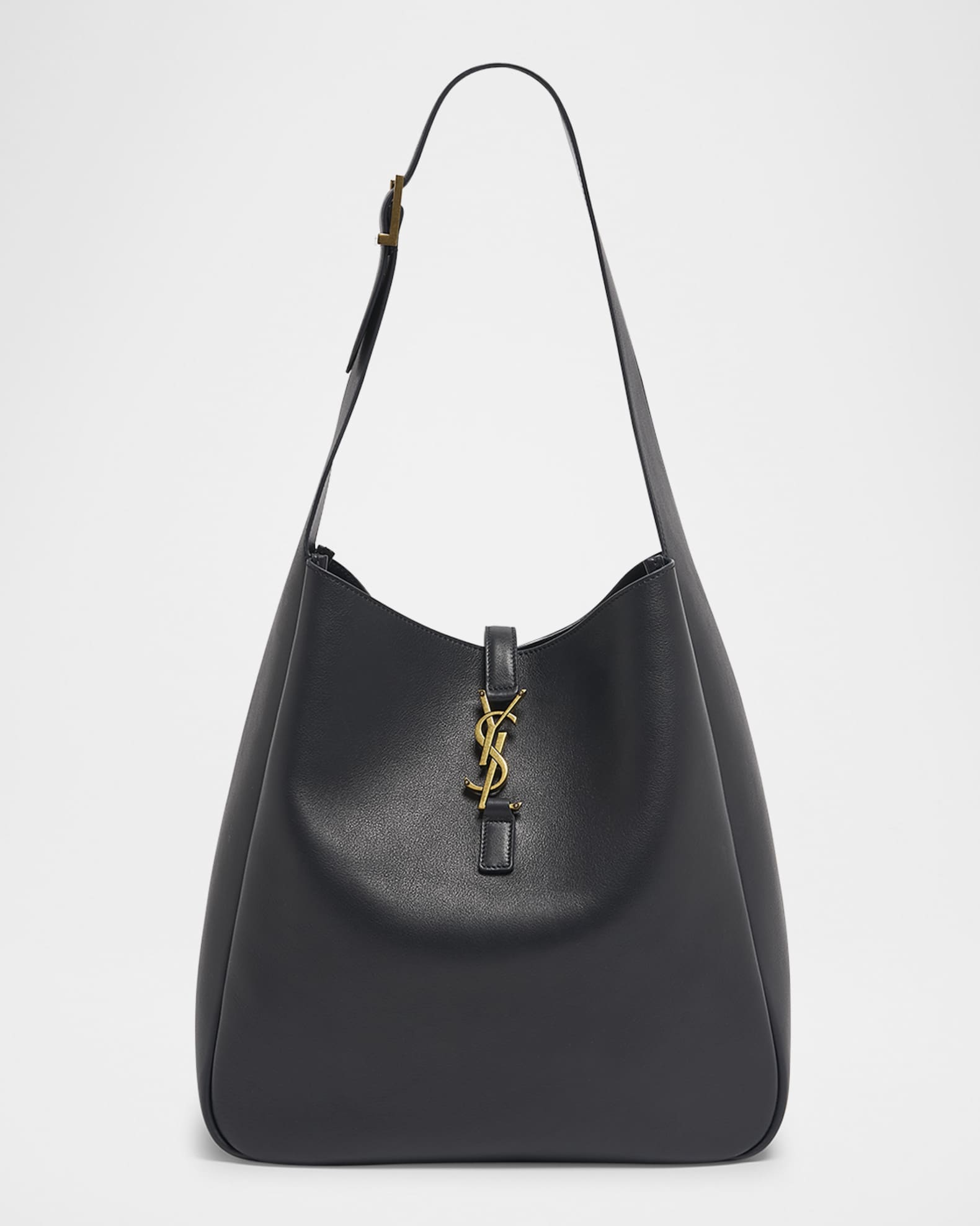 Saint Laurent Le 5 A 7 Large Shoulder Hobo Bag in Smooth Leather
