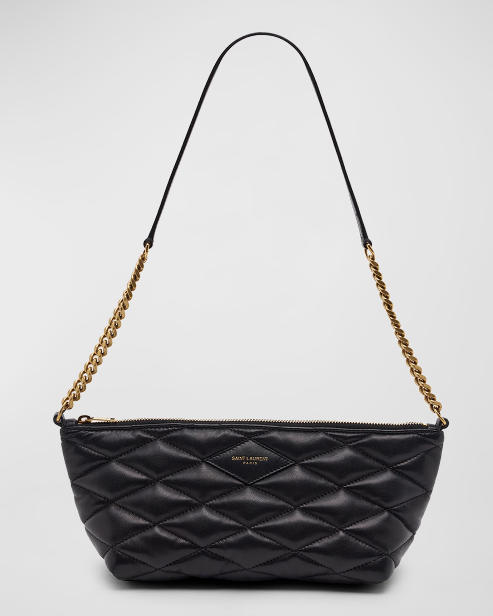 Saint Laurent Paris Black Quilted Leather Vicky Belt Bag Saint